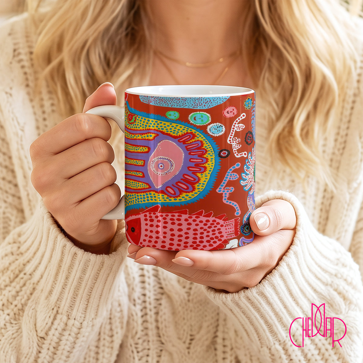 Yayoi Kusama Give Me Love Tokyo - Ceramic Mug | CheddarArt