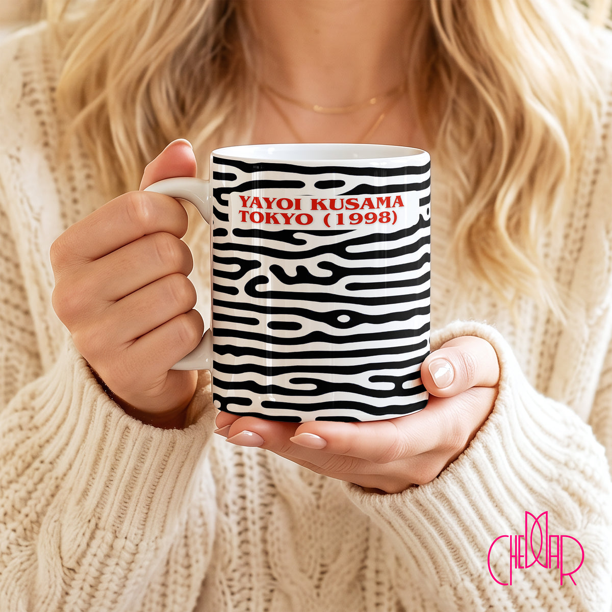 Yayoi Kusama Tokyo 1998 - Ceramic Art Coffee Mug | CheddarArt