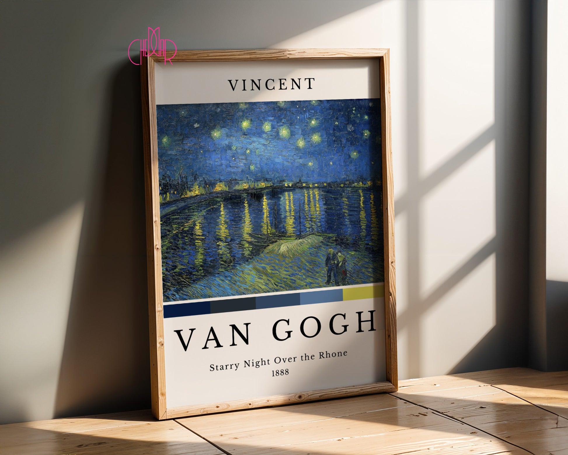 Poster Vincent Van Gogh Starry Night over the Rhone 1888, Art,