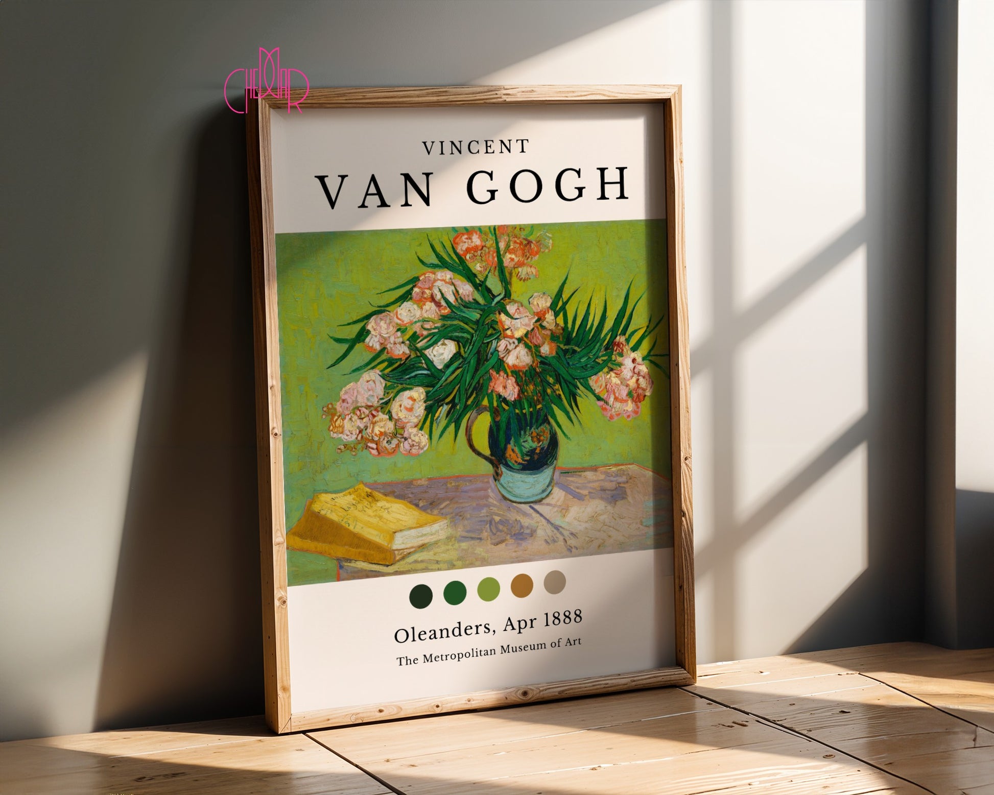 Vincent Van Gogh Oleanders poster, April 1888, Art Museum