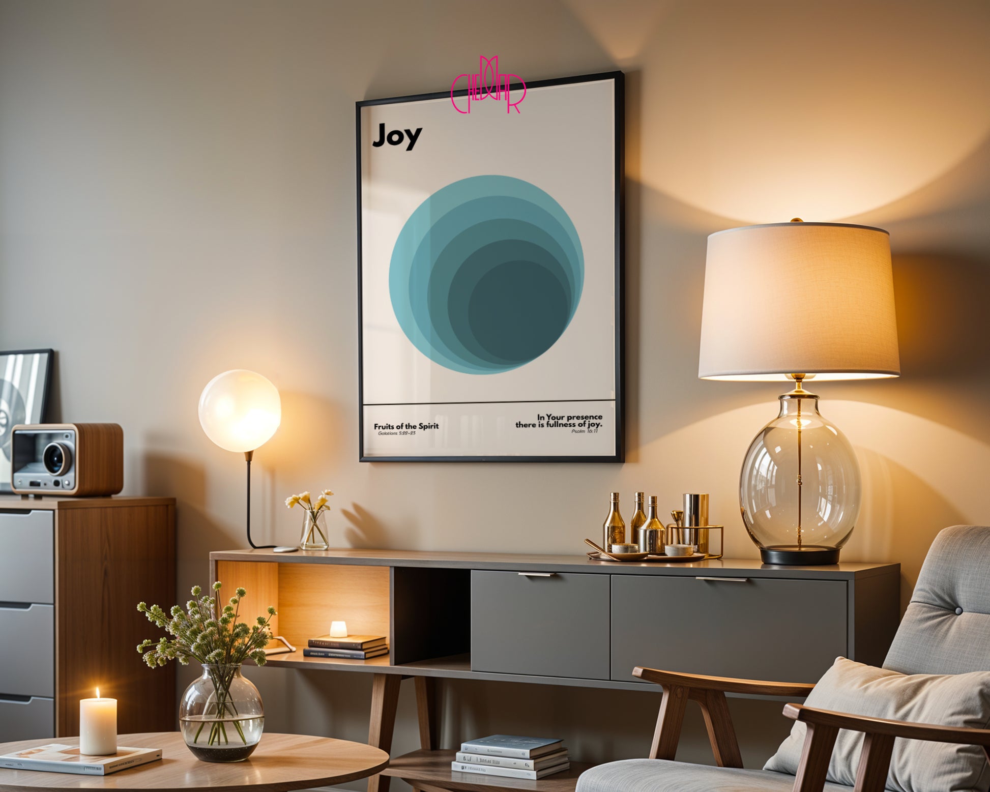Bauhaus poster, Gift of the Holy Spirit - joy