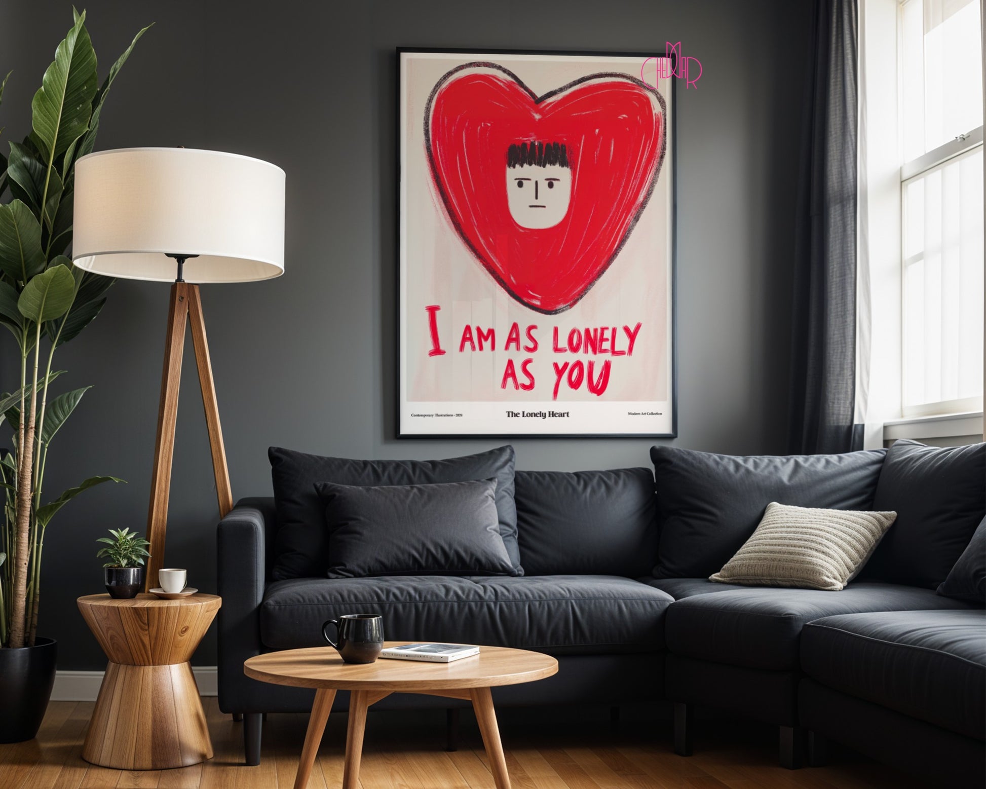 I Am As Lonely as You poster, modernism, contemporary art