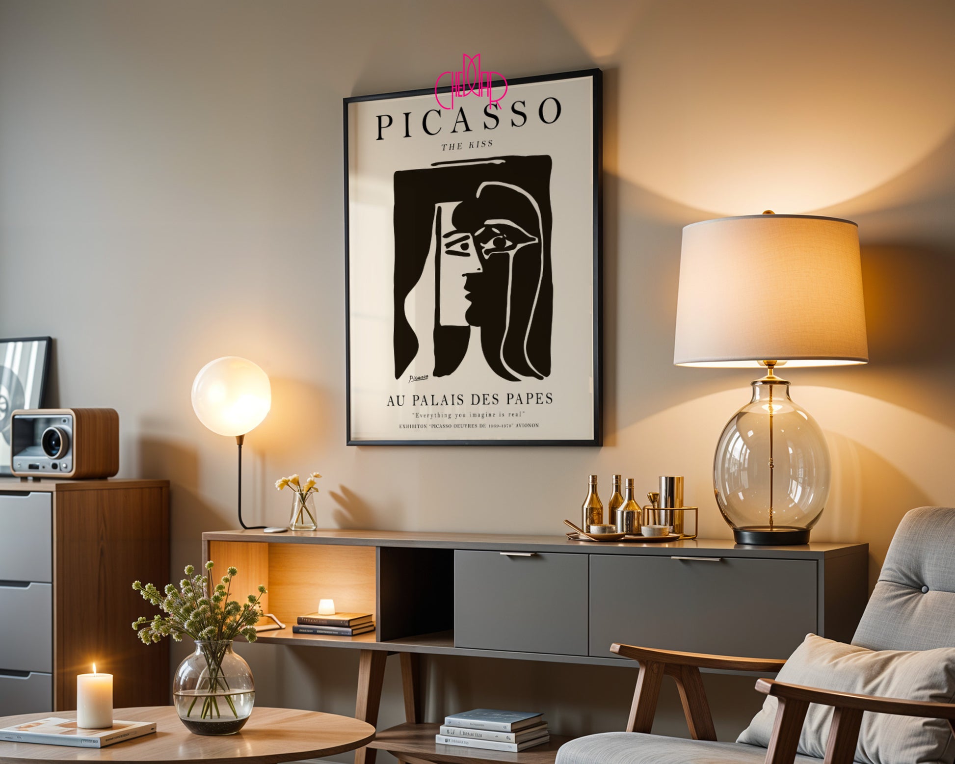 Pablo Picasso – The Kiss Abstract Exhibition Poster