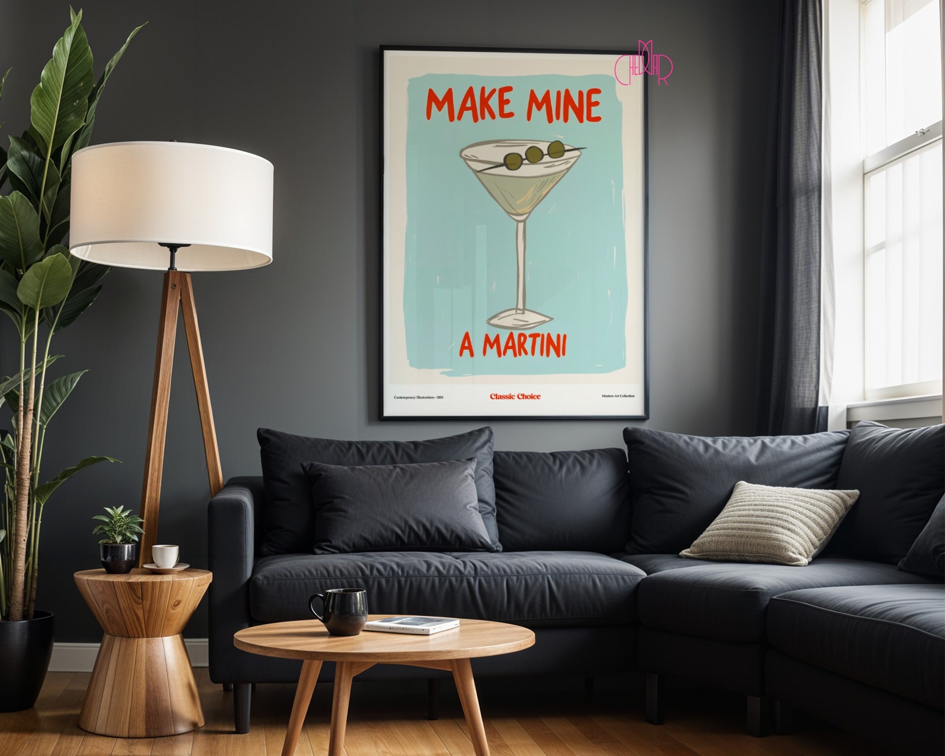 Make Mine A Martini Poster, Classic Choice, Modernism, Contemporary