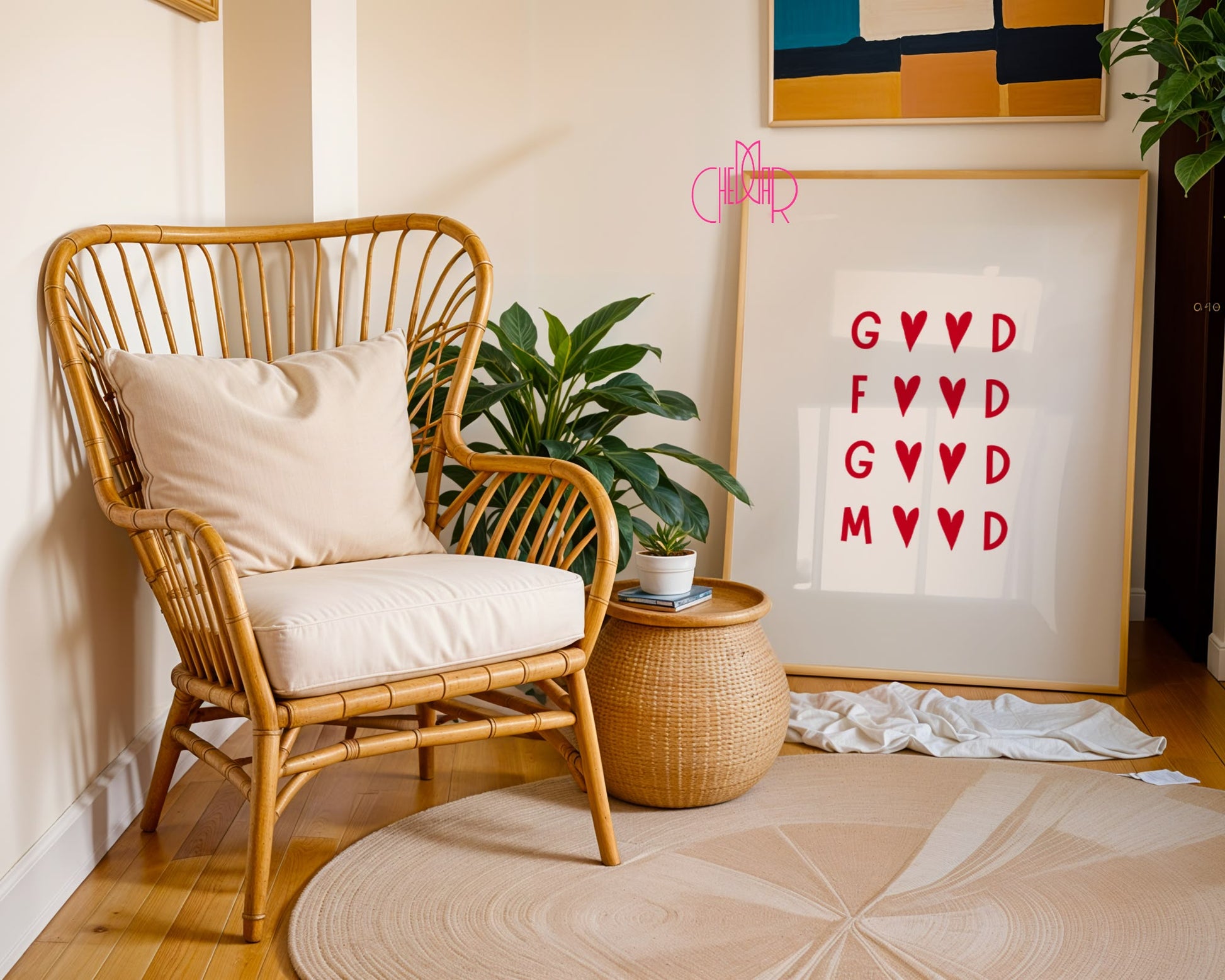 Good Food Good Mood – Typographic Hearts