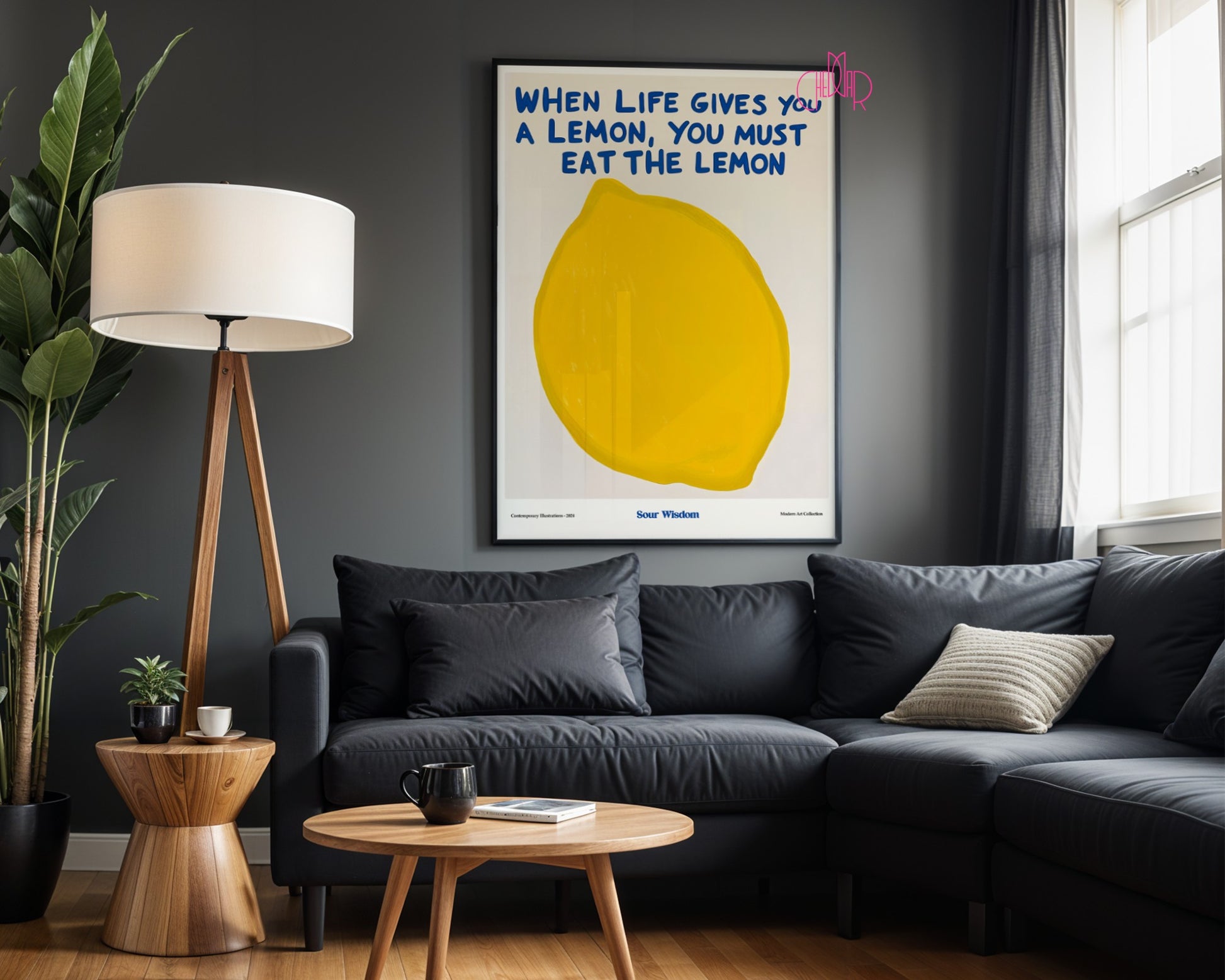 Eat a Lemon poster, bitter truth, modernism, contemporary times