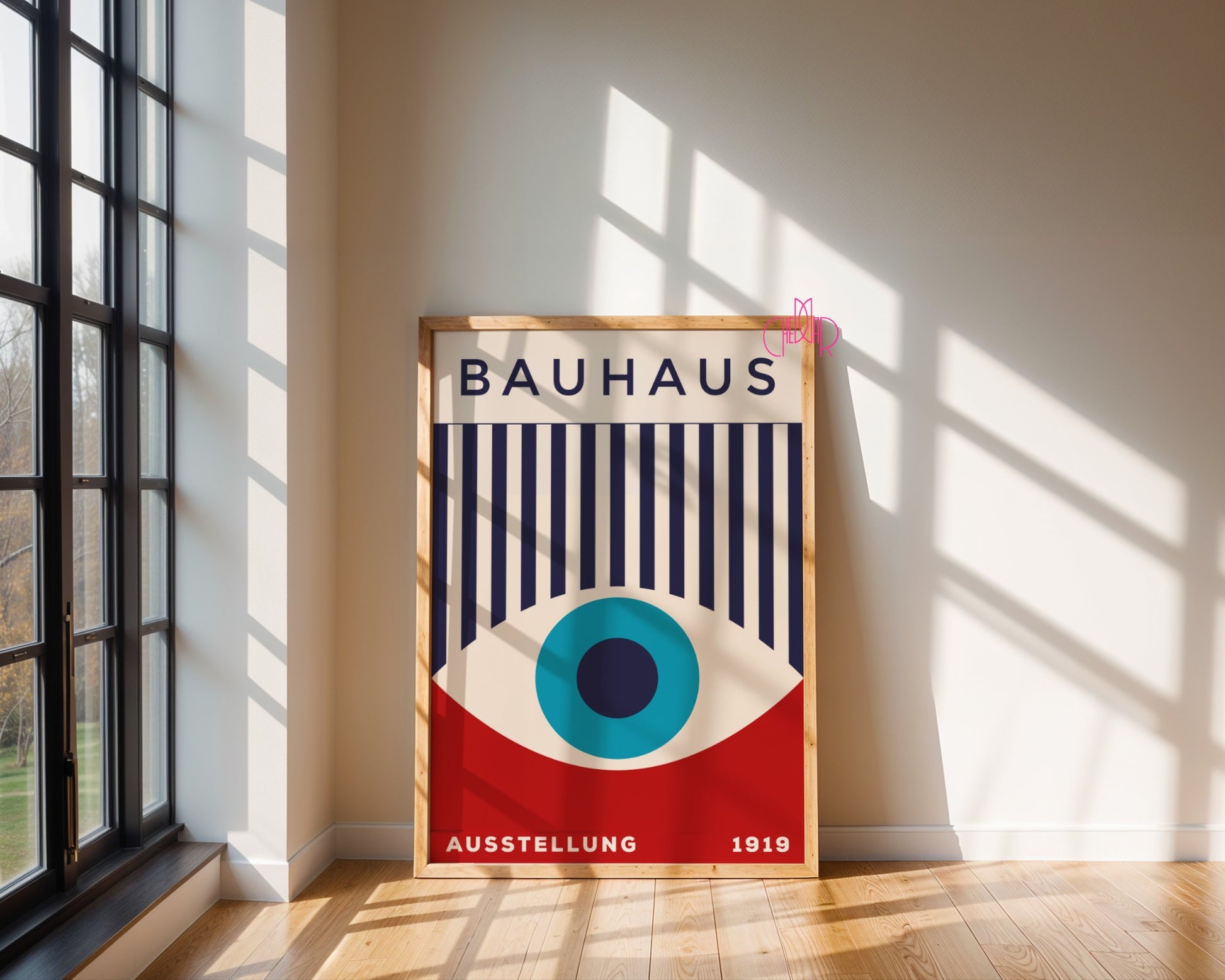 Bauhaus poster "Eye of the Prophet", retro, vintage