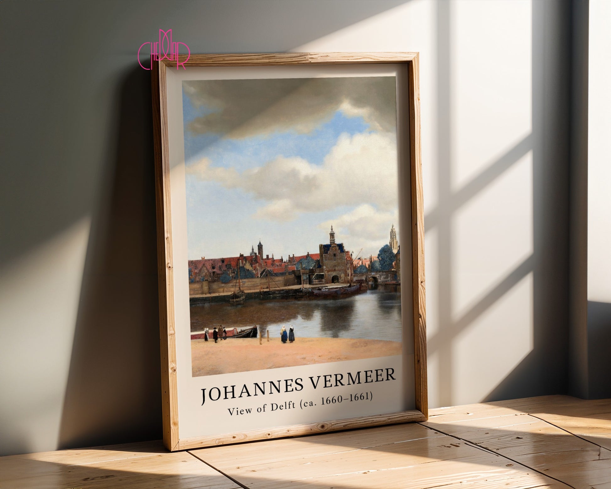 Poster Johannes Vermeer View of Delft, City, Bay, Vintage