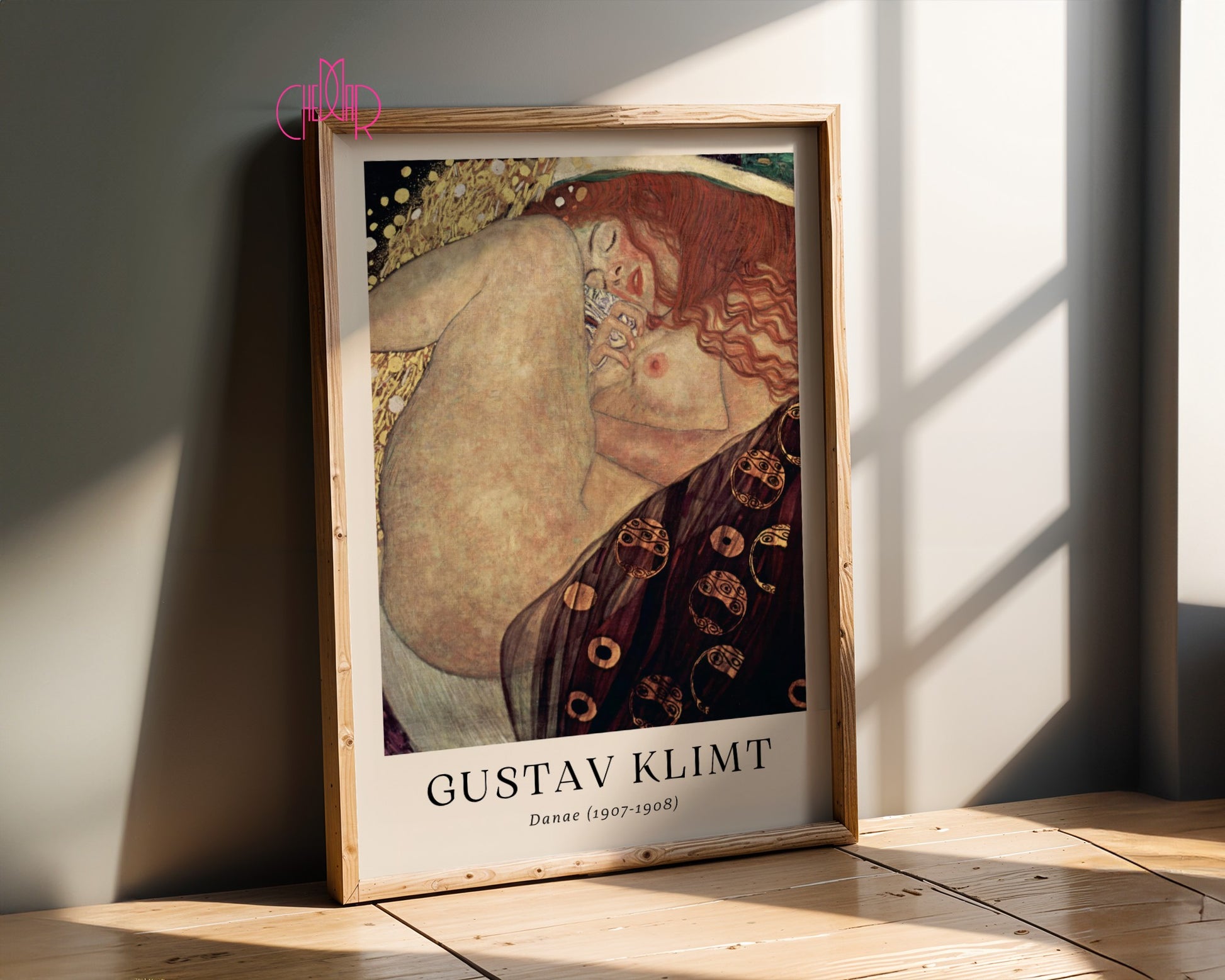 Gustav Klimt Danae poster, contemporary art, art nouveau