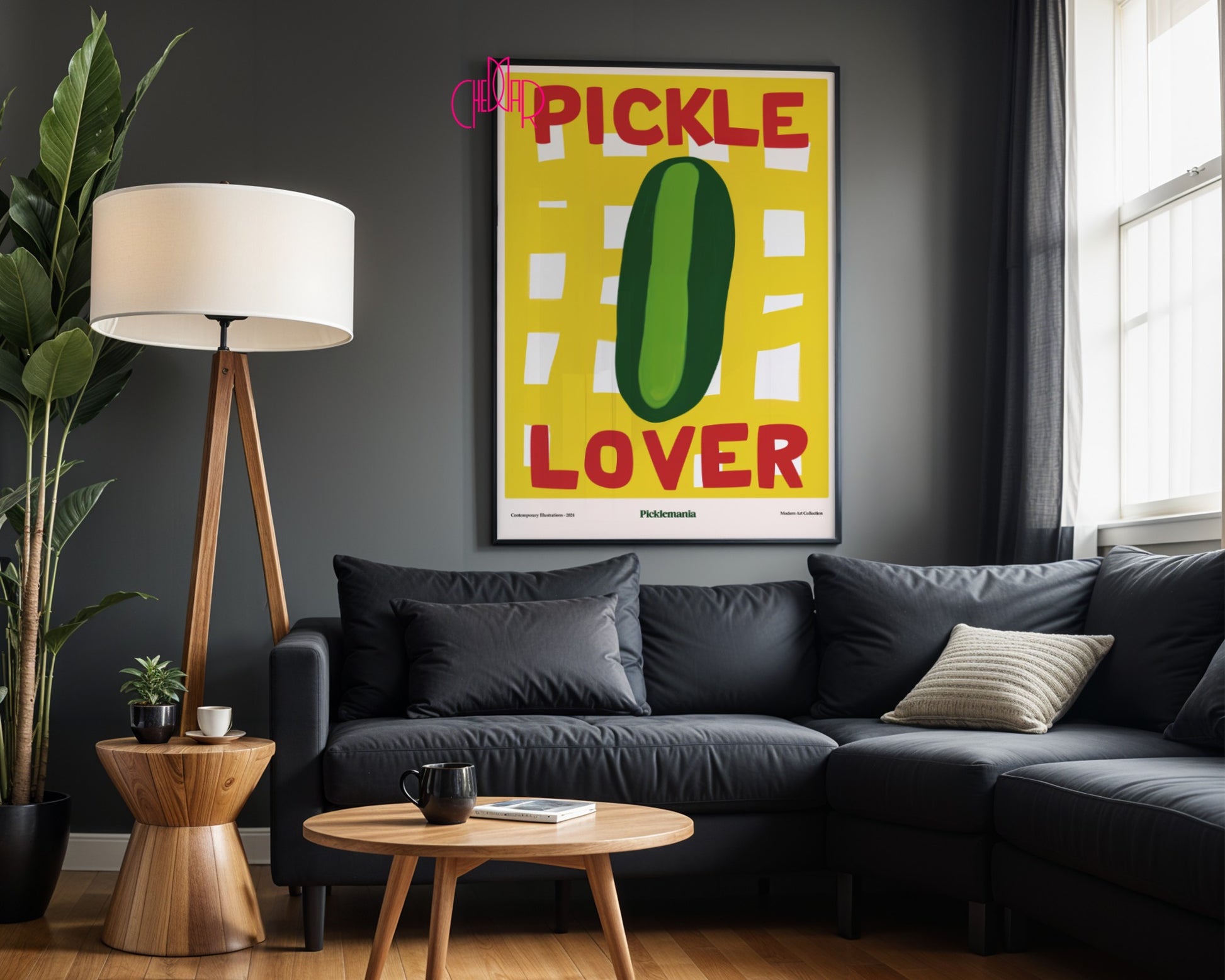 Pickle Lover poster, pickle lovers, modernism, contemporary art,
