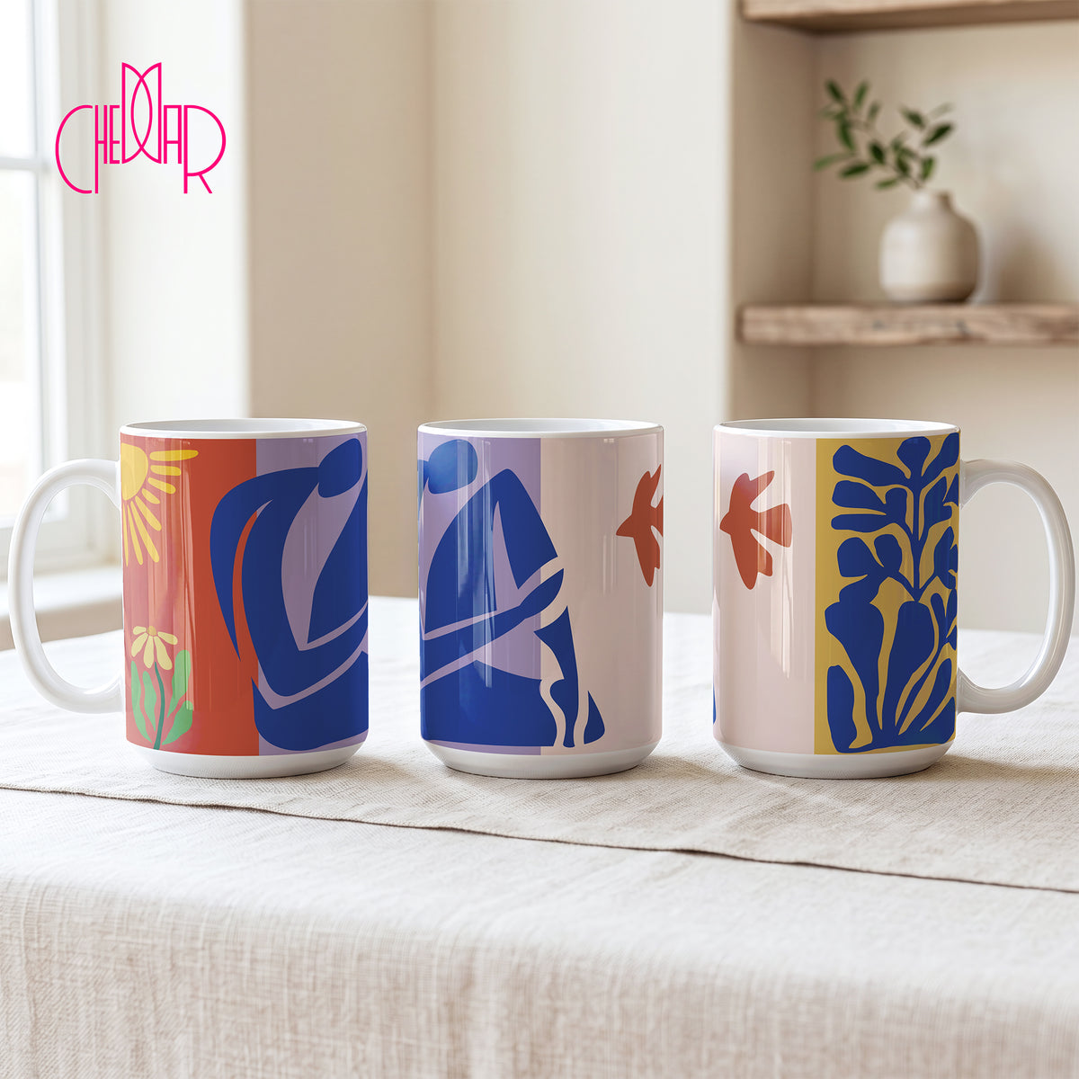 Henri Matisse Cut-Outs Composition - Ceramic Art Mug | CheddarArt