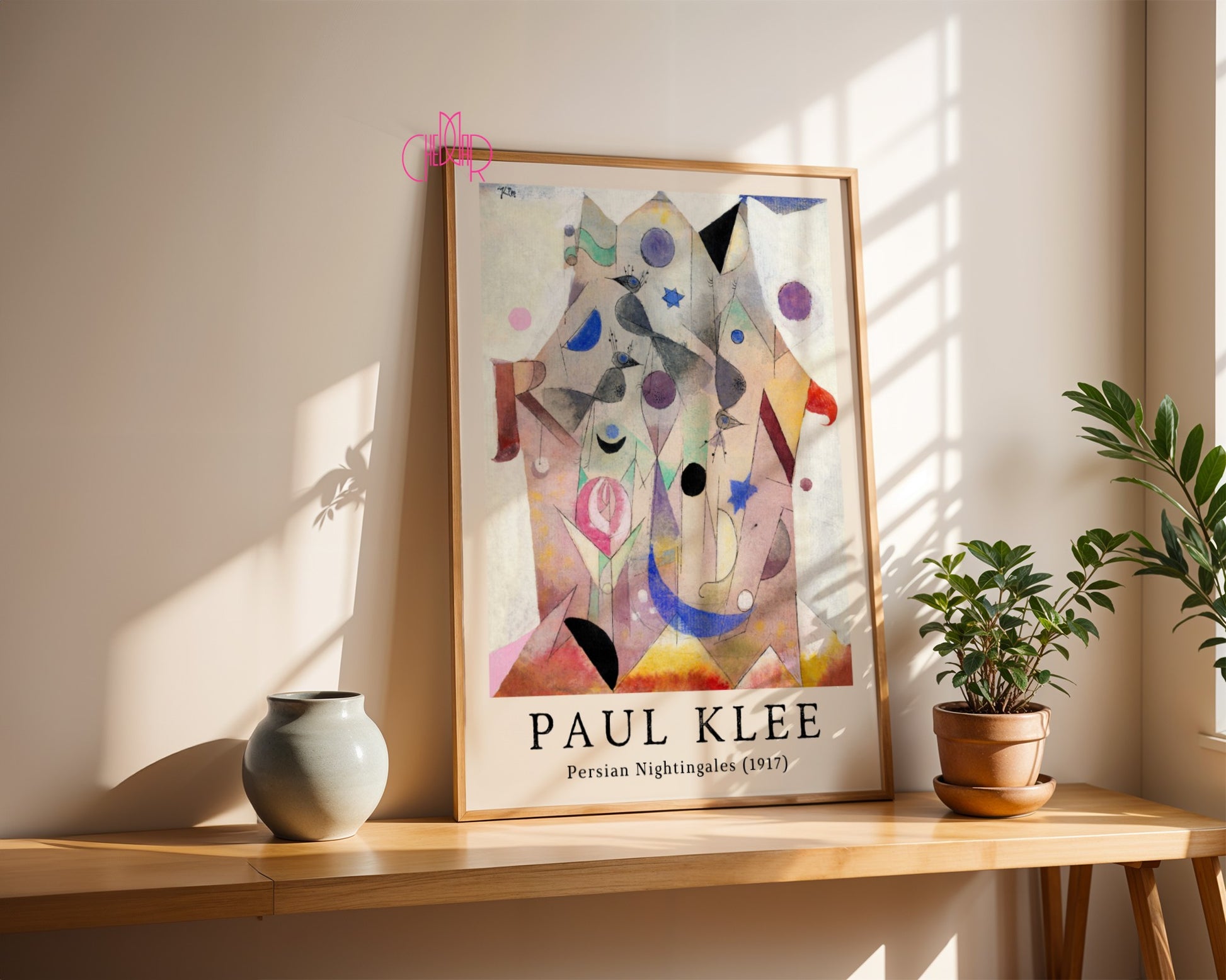 Poster Paul Klee Persian Nightingales cubism, abstraction
