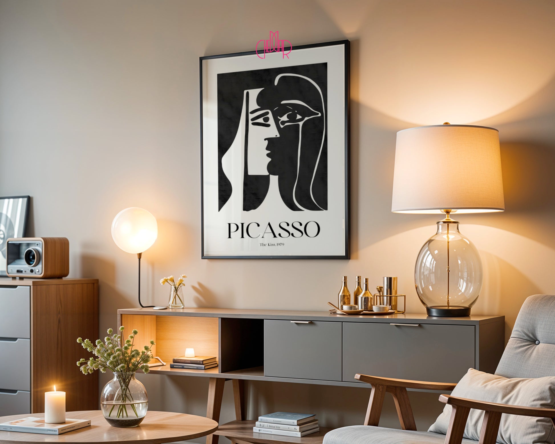 Picasso – The Kiss 1979 | Monochrome Gallery Poster