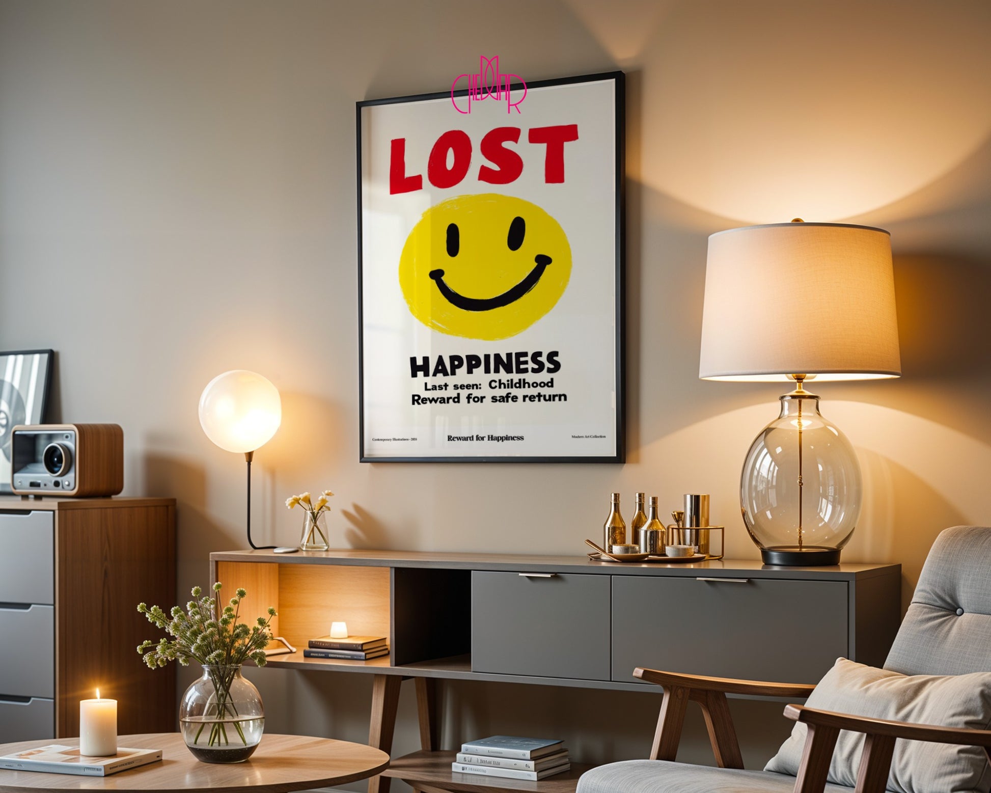 Modernist poster, Lost Happiness, lost happiness