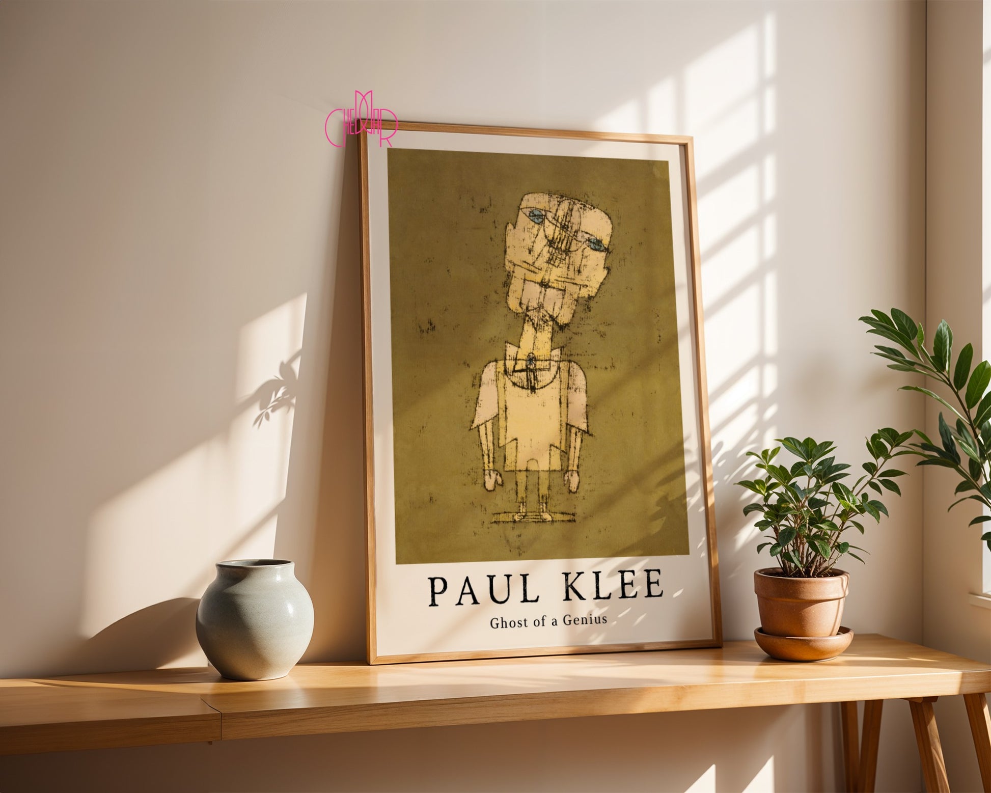 Paul Klee poster The Spirit of Genius, cubism, abstraction, contemporary art