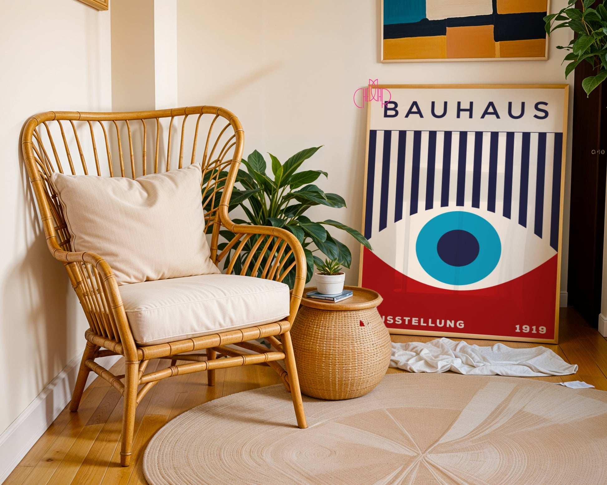 Bauhaus poster "Eye of the Prophet", retro, vintage