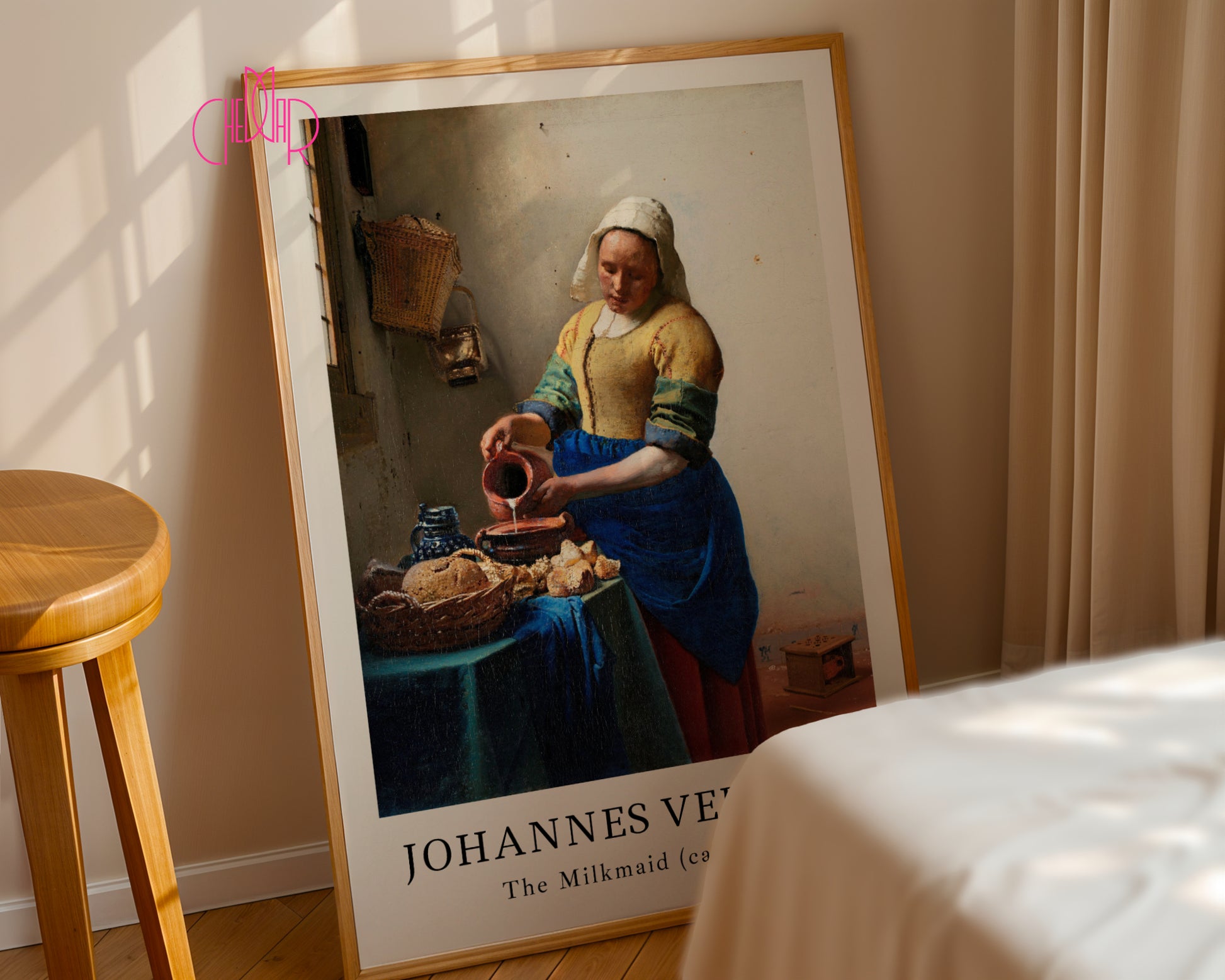 Johannes Vermmeer The Milk Made poster classic art, Vintage