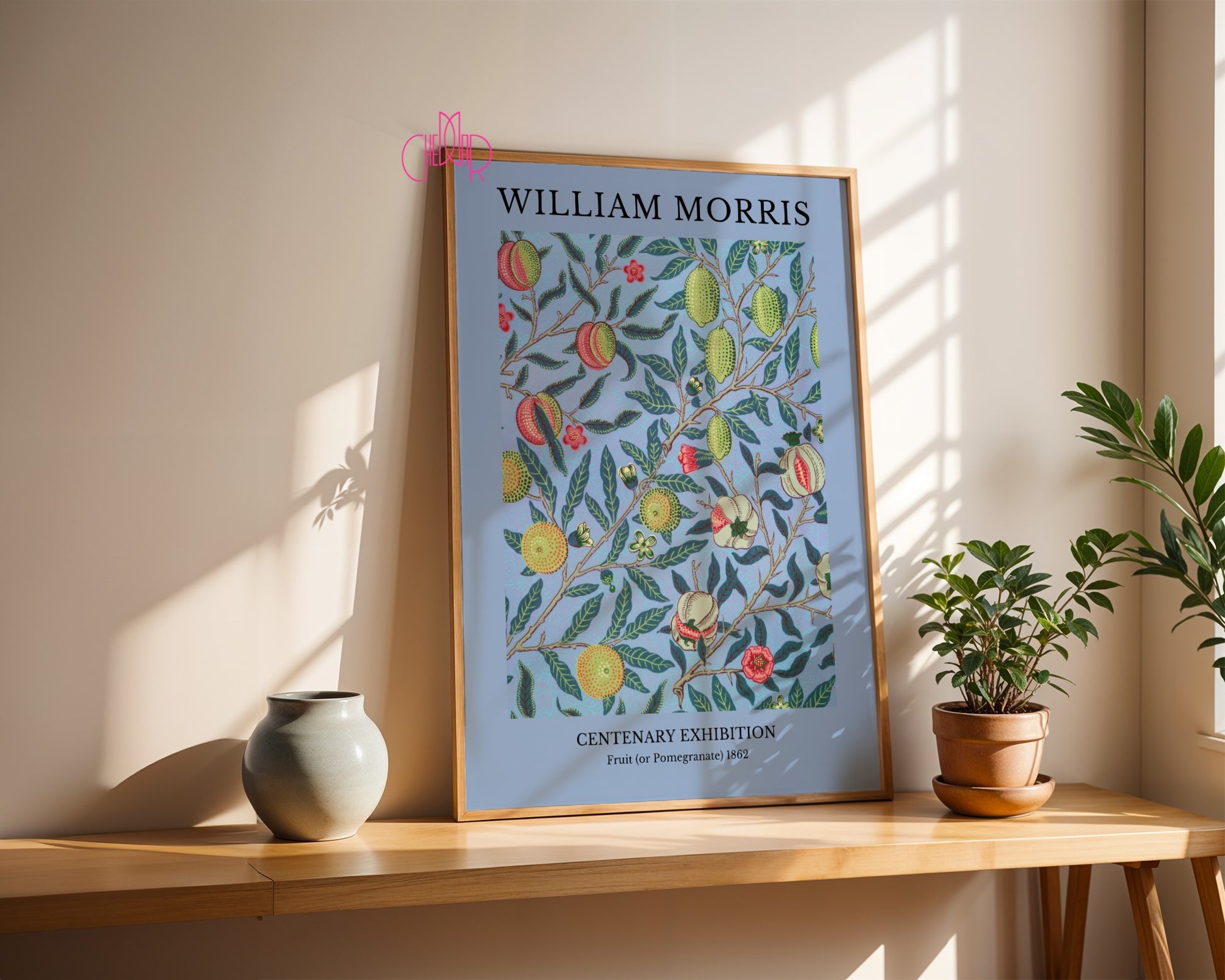 Poster William Morris – Centenary Exhibition, Fruit (Pomegranate) 1862