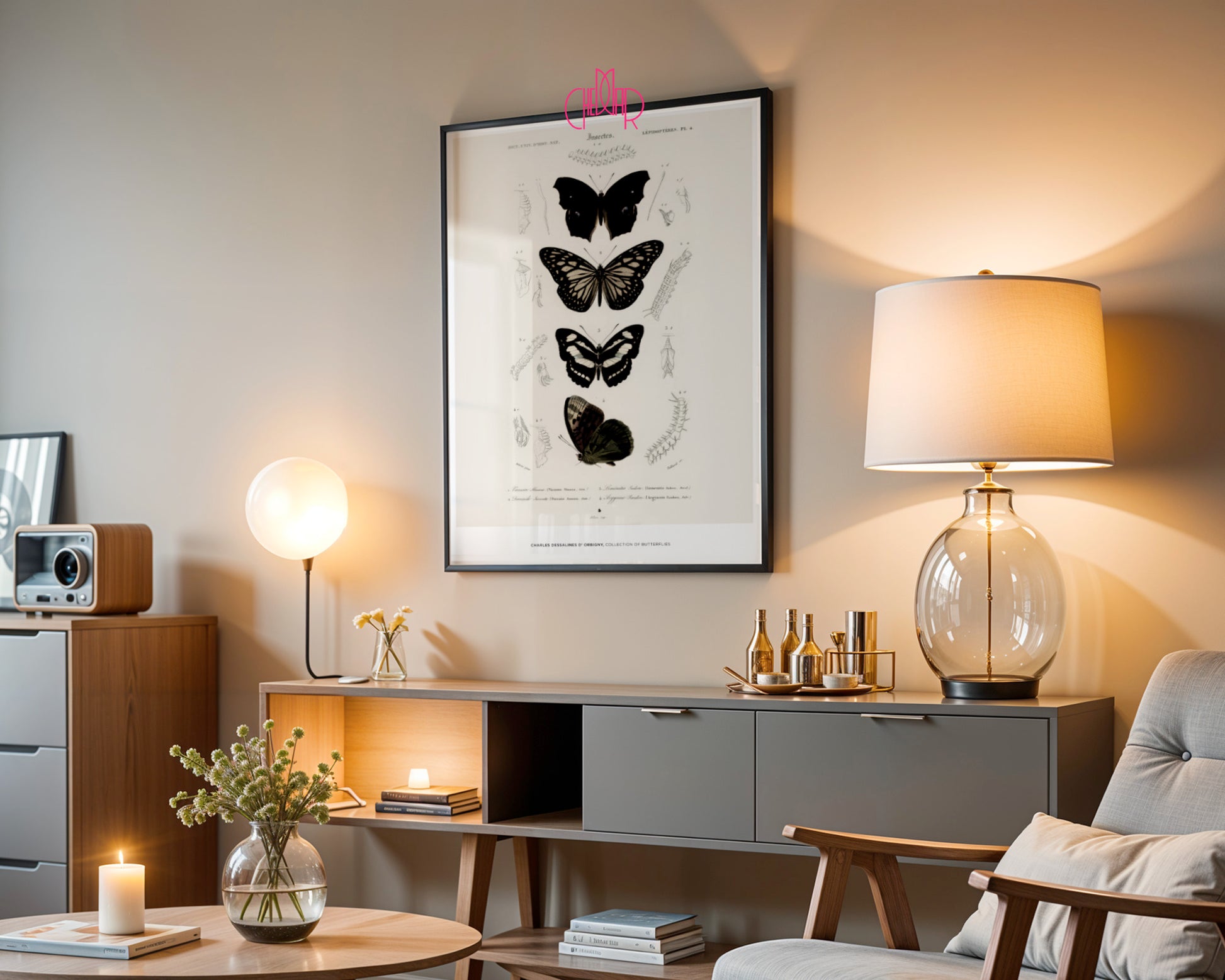 Historic Entomological Poster – Charles d’Orbigny Butterfly Collection (1849)