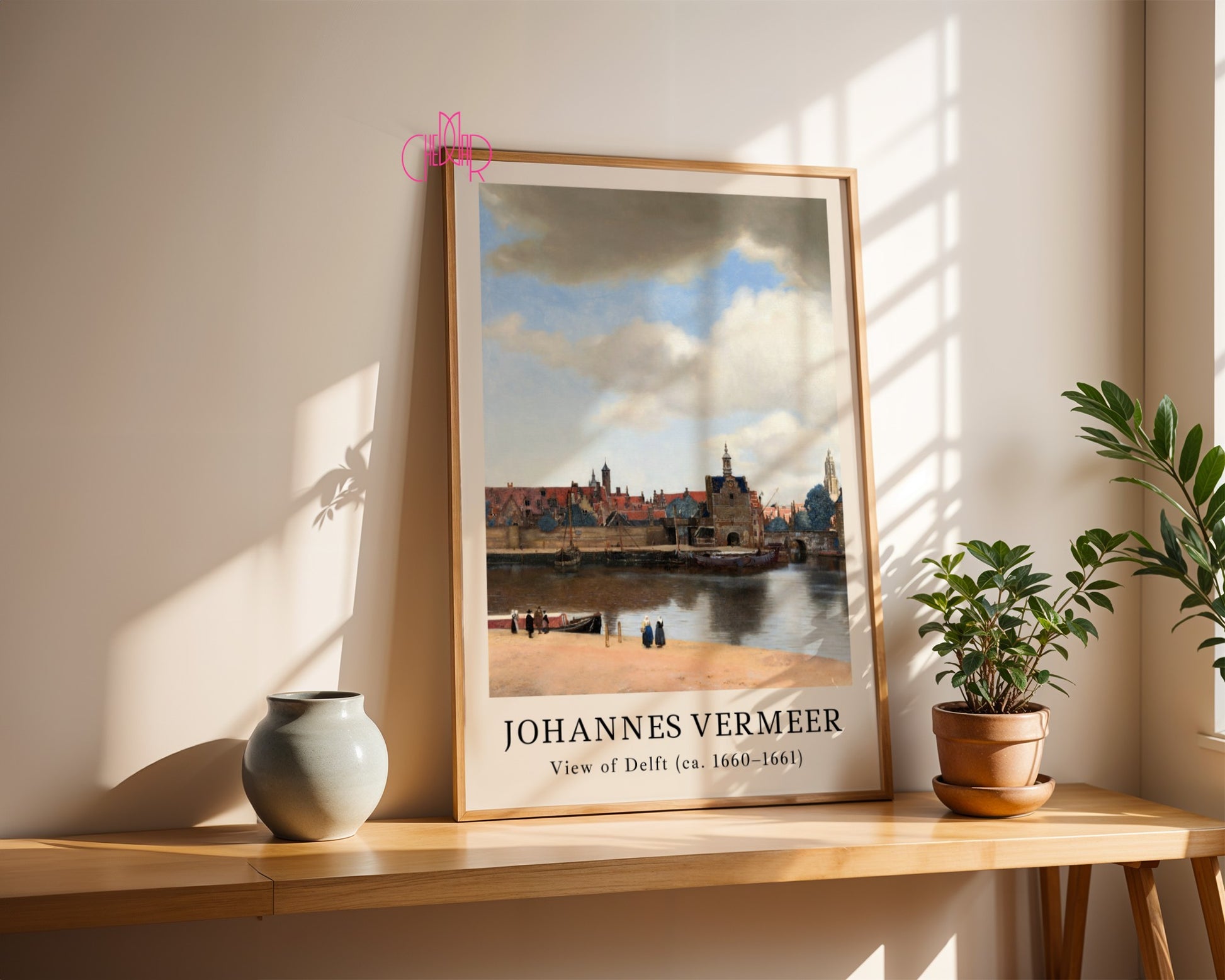 Poster Johannes Vermeer View of Delft, City, Bay, Vintage