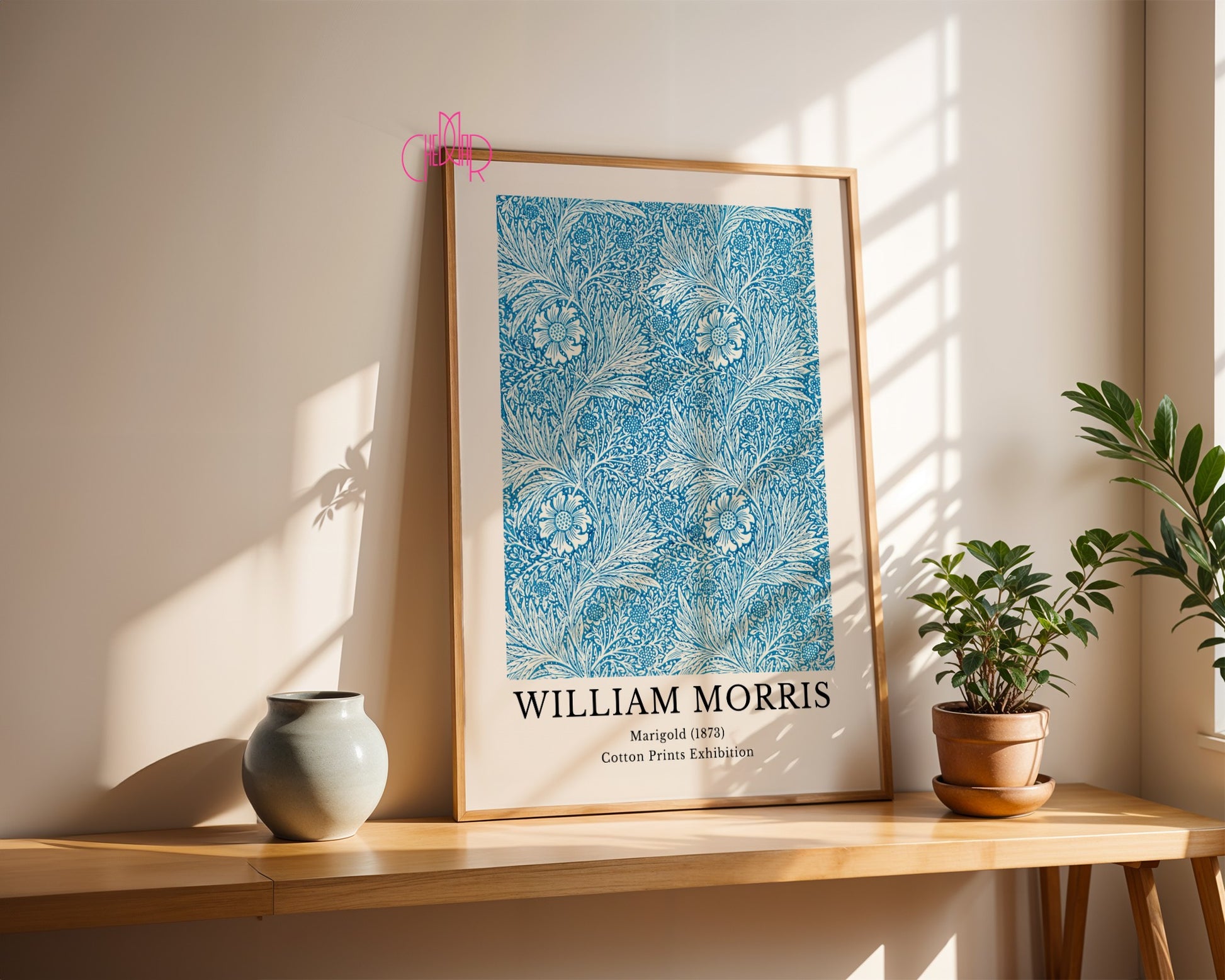 William Morris – Marigold, Cotton Print Exhibition 1873 poster