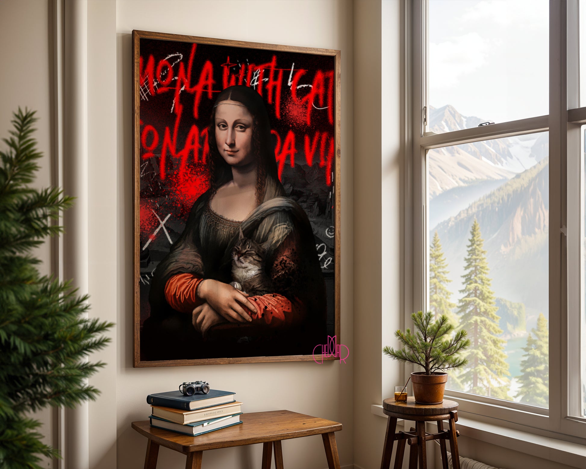Avant-Garde Poster "Mona Lisa", contemporary art, avant-garde art