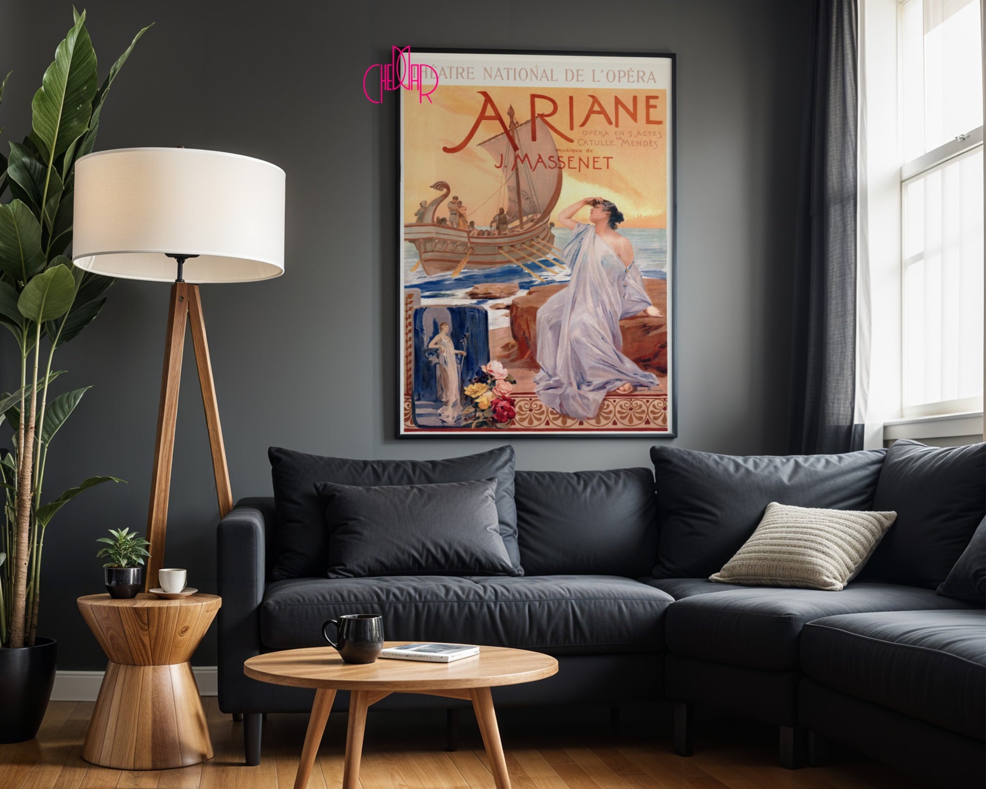 Art Nouveau poster – Ariane – Théâtre National de l'Opéra, 1865