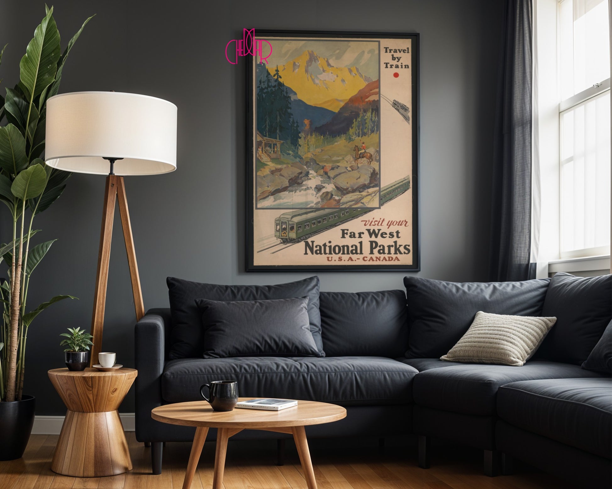 "Far West National Parks" Poster - USA and Canada, Vintage