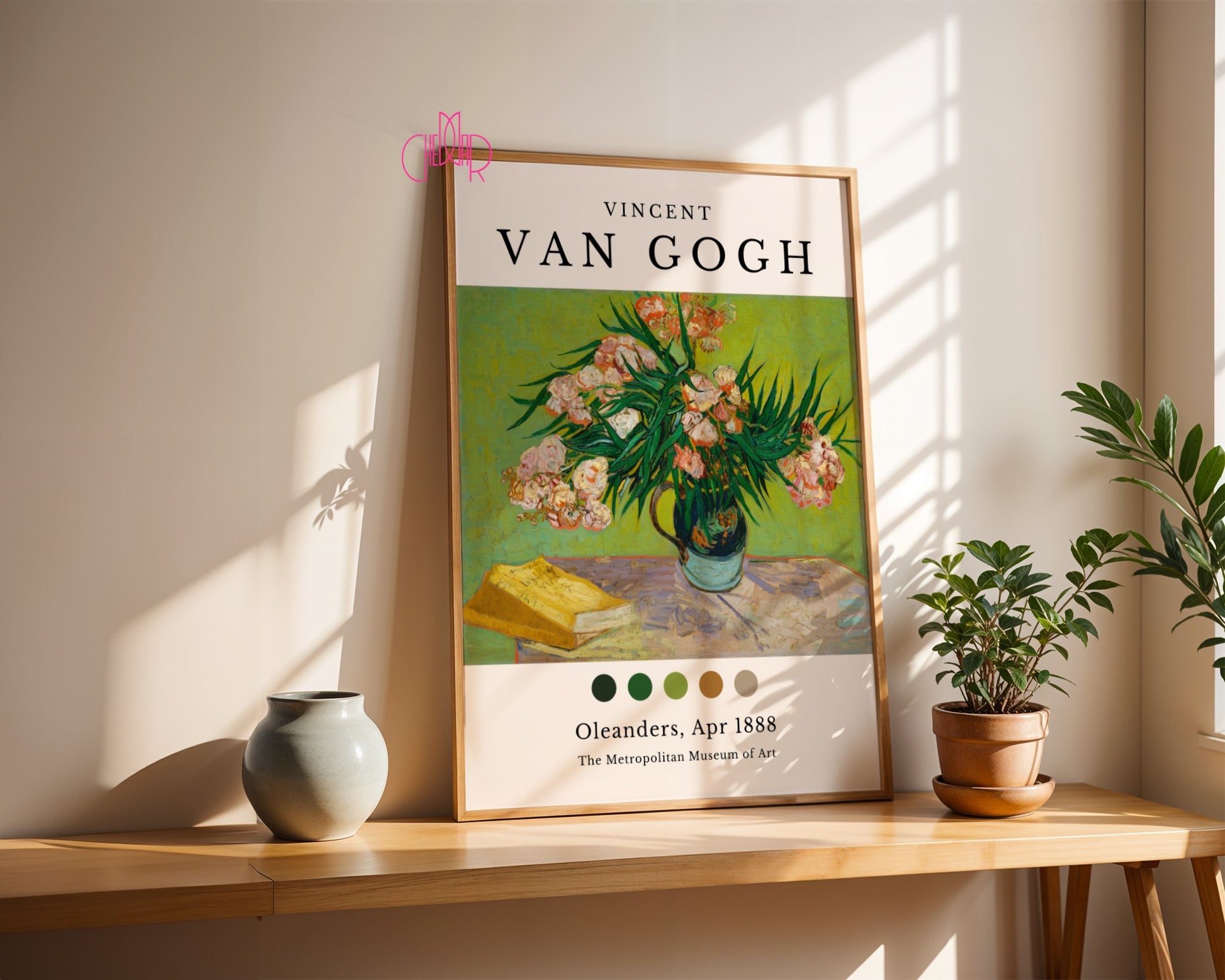 Vincent Van Gogh Oleanders poster, April 1888, Art Museum