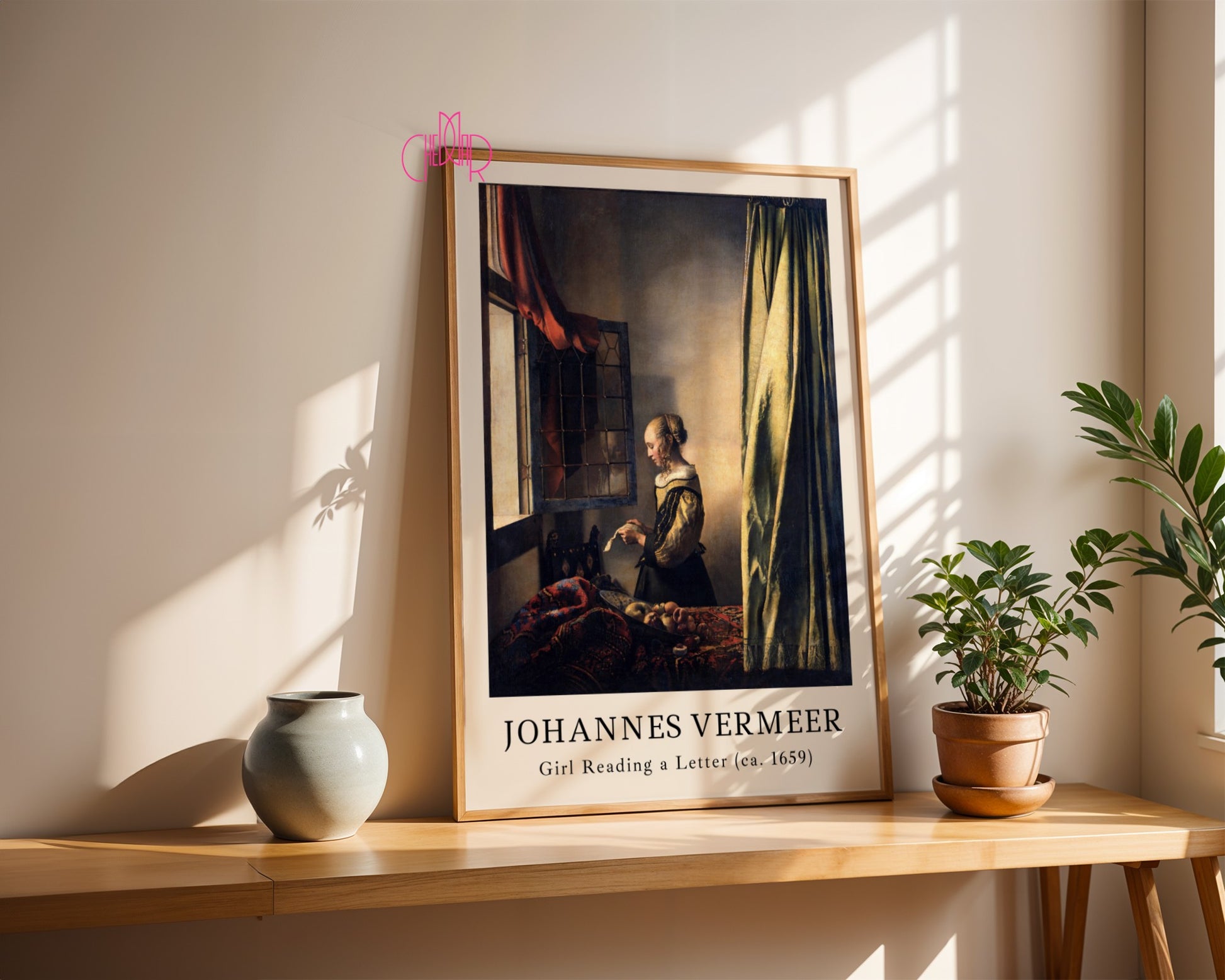 Johannes Vermeer Girl Reading a Letter Poster, Vintage
