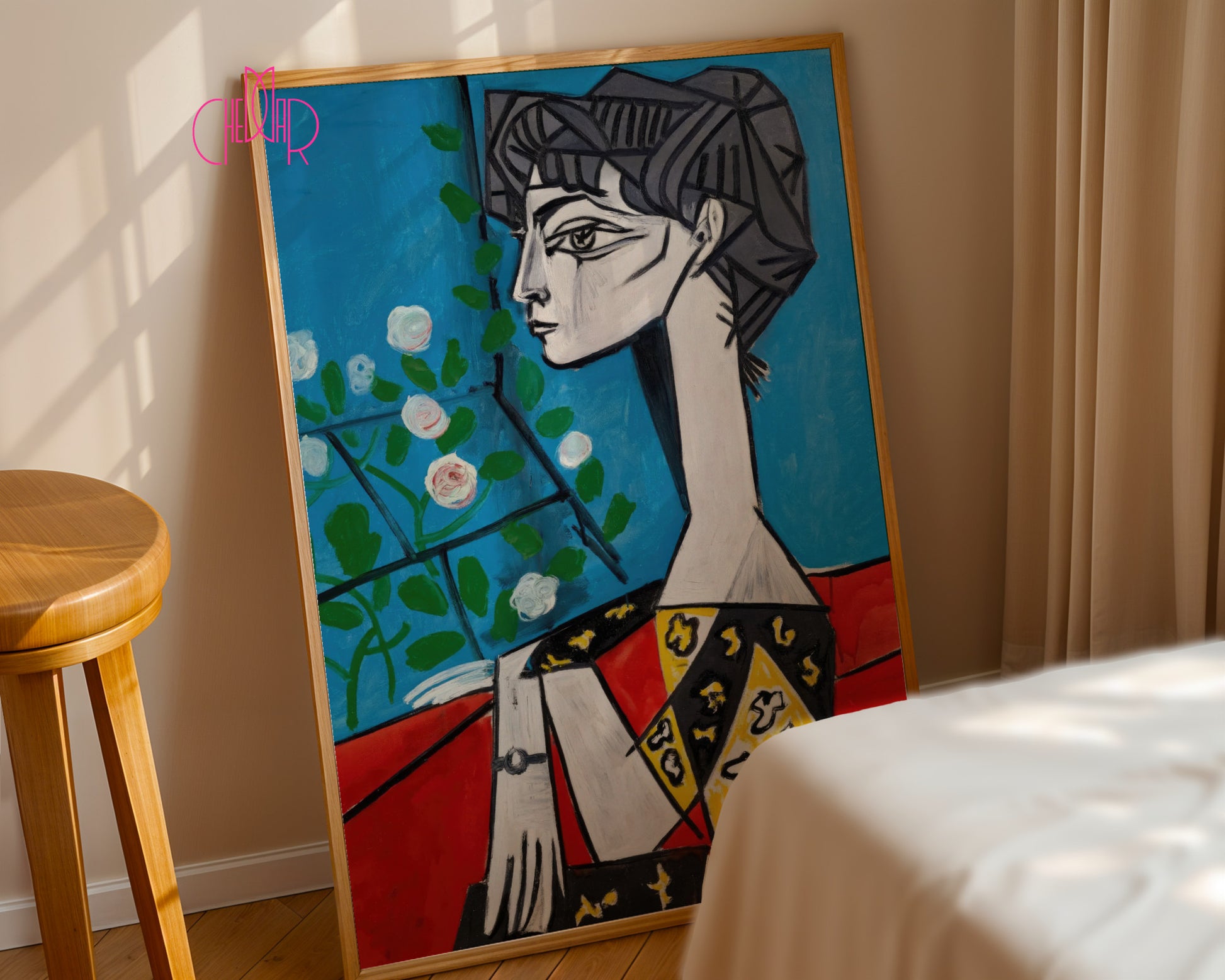 Pablo Picasso – Jacqueline with Flowers Abstract Portrait