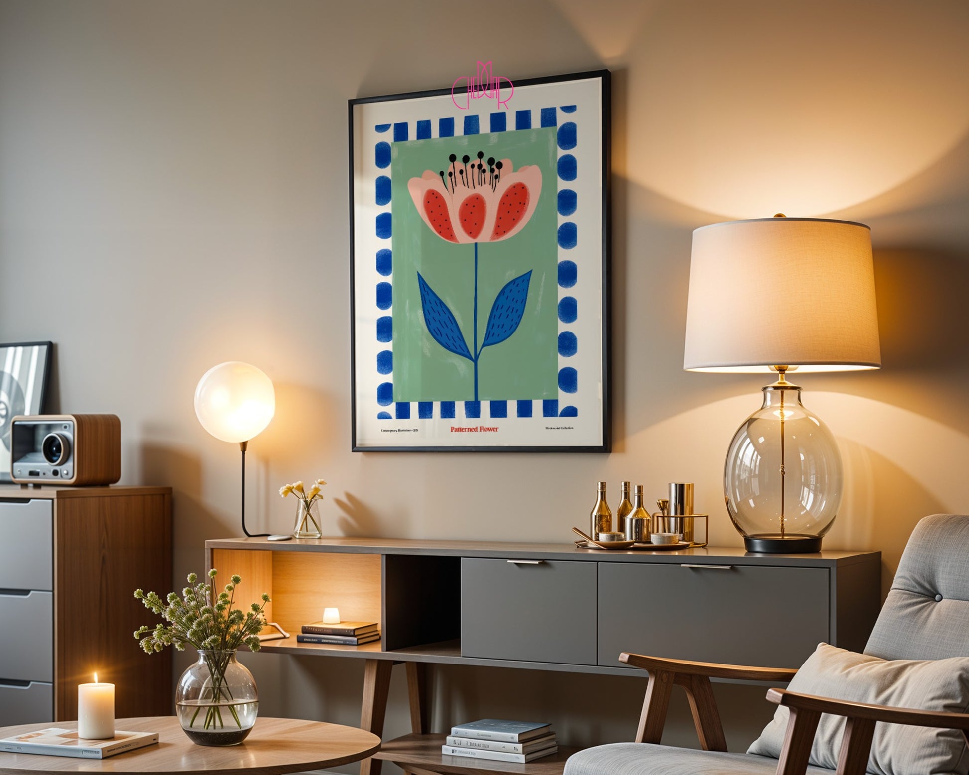 Blooming Flower Poster, Modern Art Collection, contemporary art