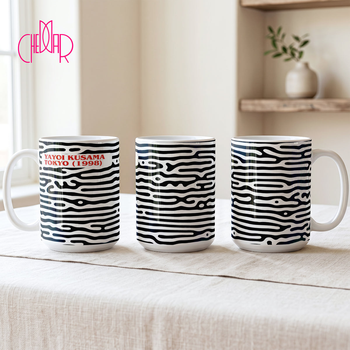 Yayoi Kusama Tokyo 1998 - Ceramic Art Coffee Mug | CheddarArt