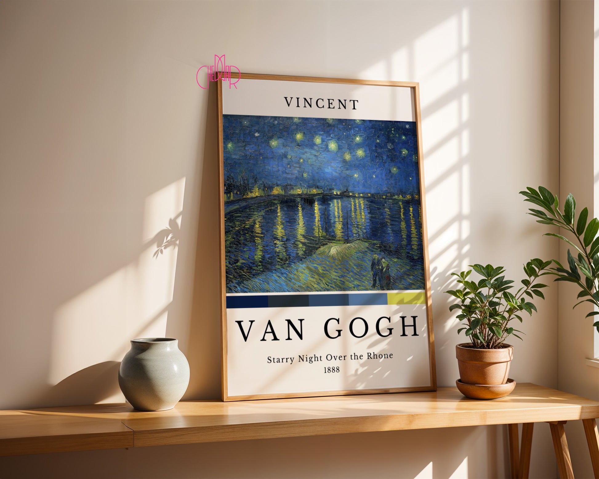 Poster Vincent Van Gogh Starry Night over the Rhone 1888, Art,