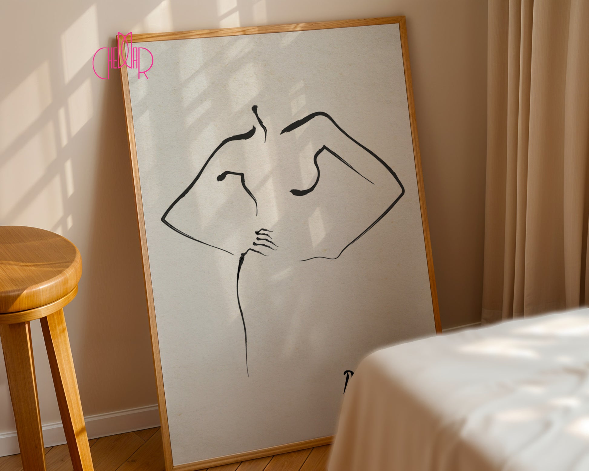 Pablo Picasso – Minimalist Female Form Line Art Sketch