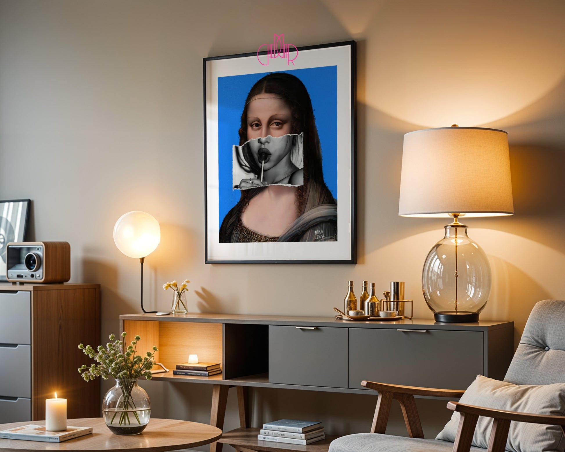 Avant-Garde Poster "Mona Lisa", contemporary art, avant-garde art