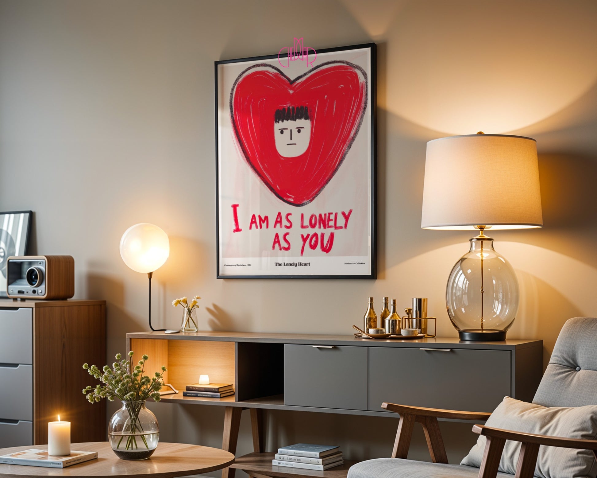 I Am As Lonely as You poster, modernism, contemporary art