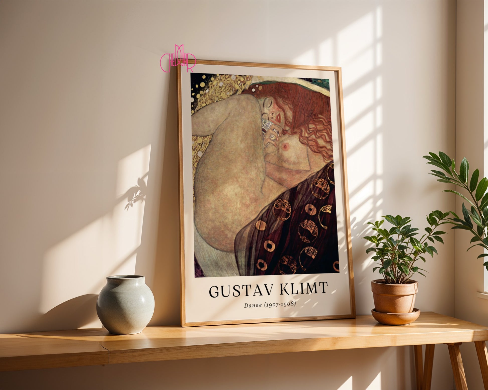 Gustav Klimt Danae poster, contemporary art, art nouveau