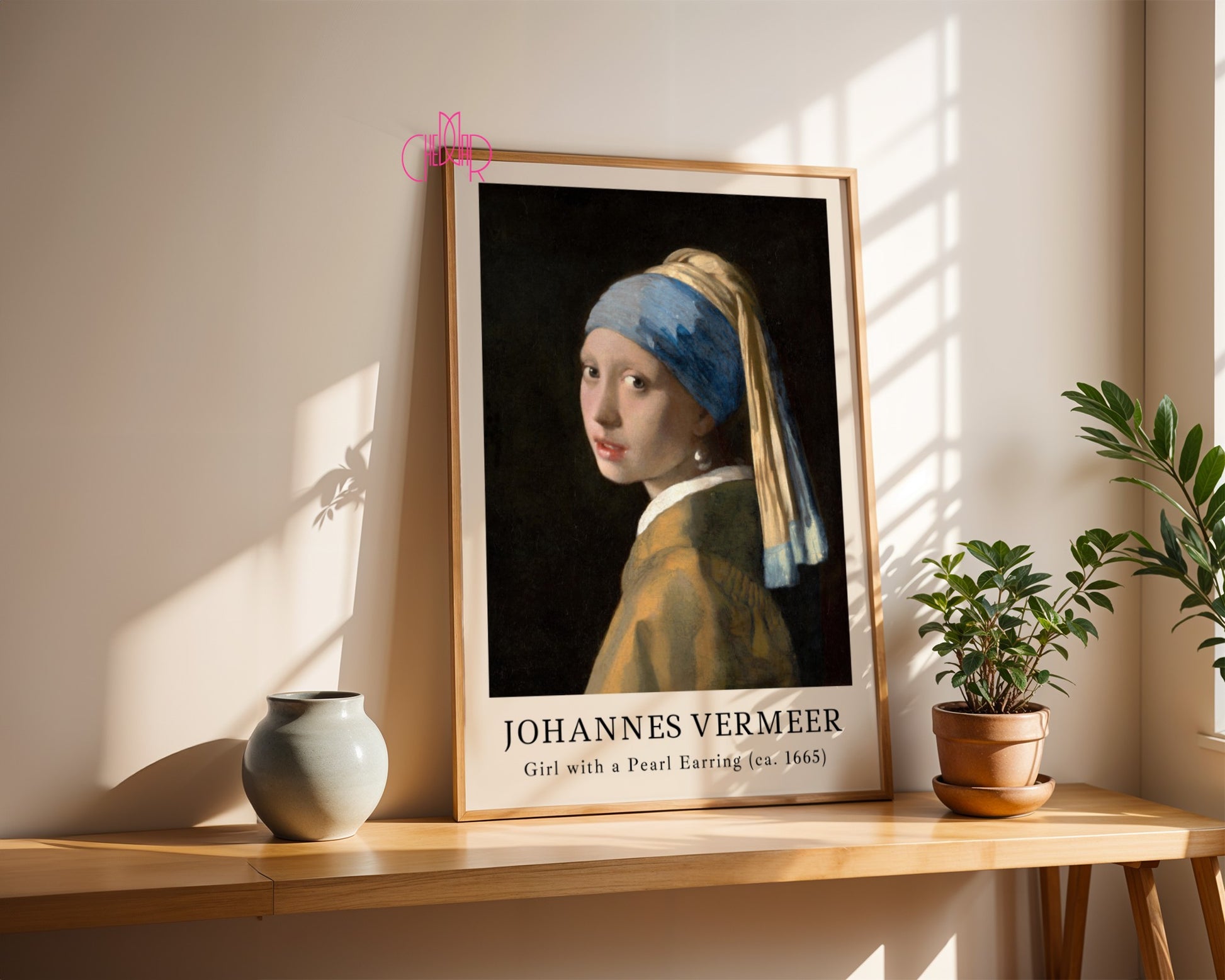 Johannes Vermeer Girl with Pearl Earrings poster, classic, vintage