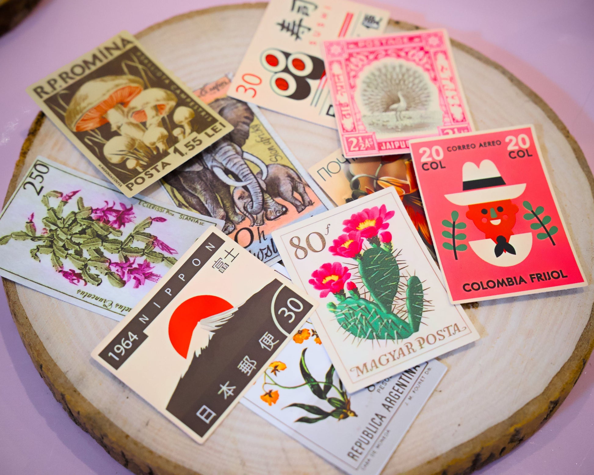 Set of stickers inspired by Japanese art - great decoration, art, 10 pieces.