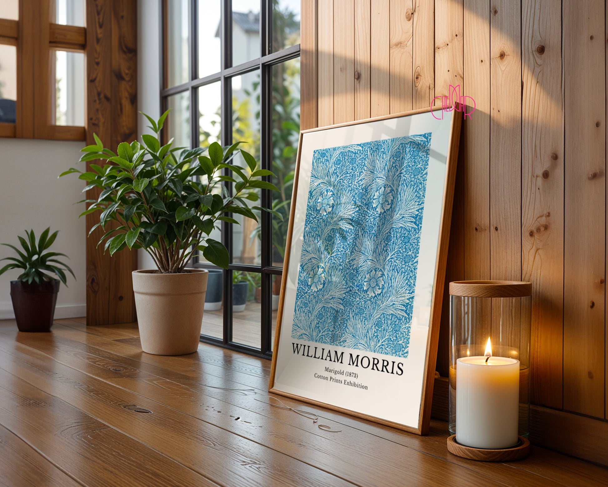 William Morris – Marigold, Cotton Print Exhibition 1873 poster