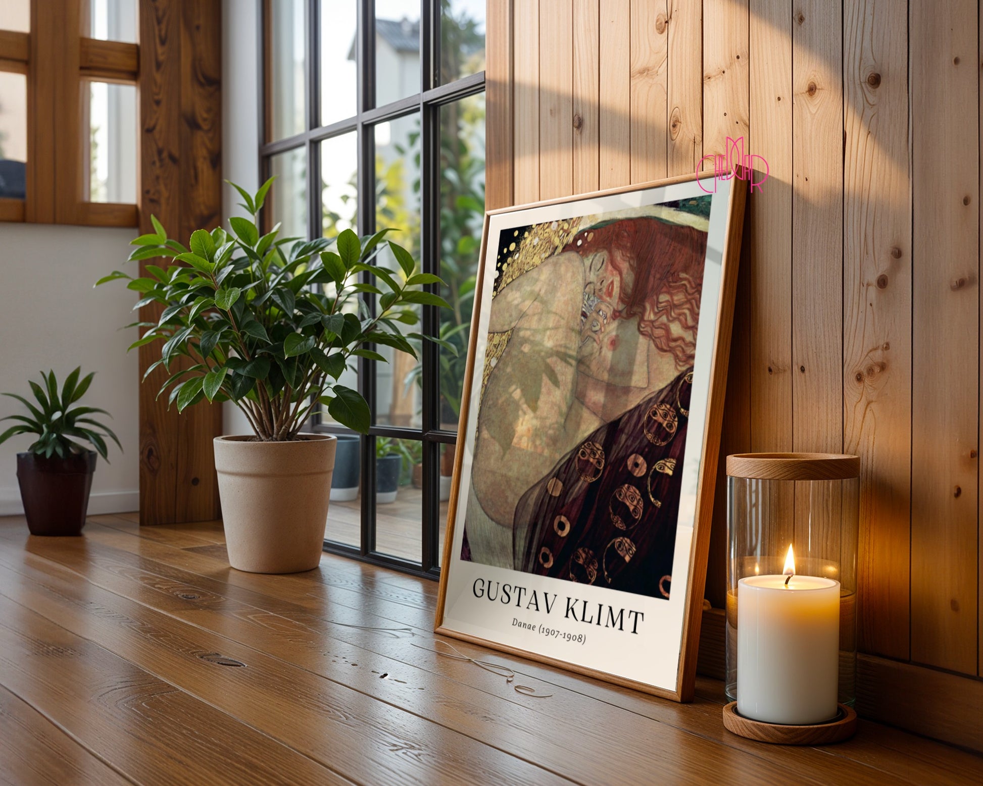 Gustav Klimt Danae poster, contemporary art, art nouveau