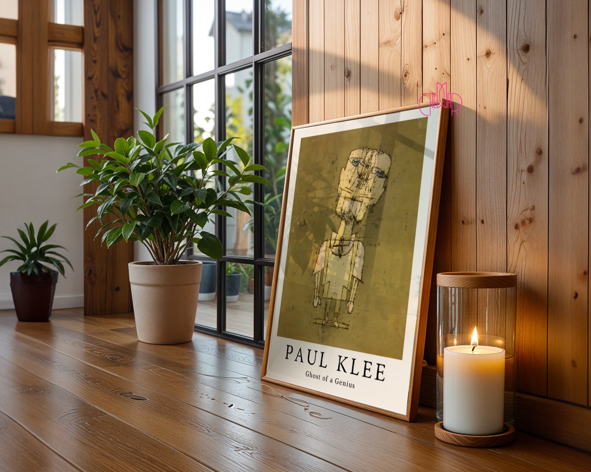 Paul Klee poster The Spirit of Genius, cubism, abstraction, contemporary art