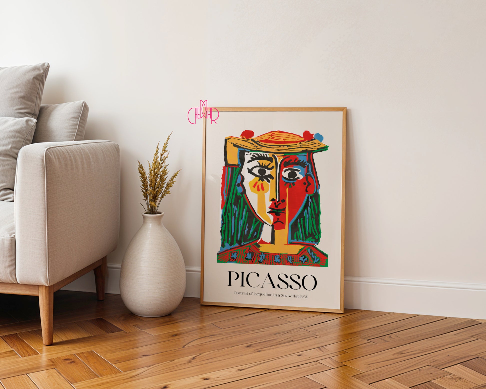 Picasso – Portrait of Jacqueline in a Straw Hat (1962) | Fauve Gallery Poster