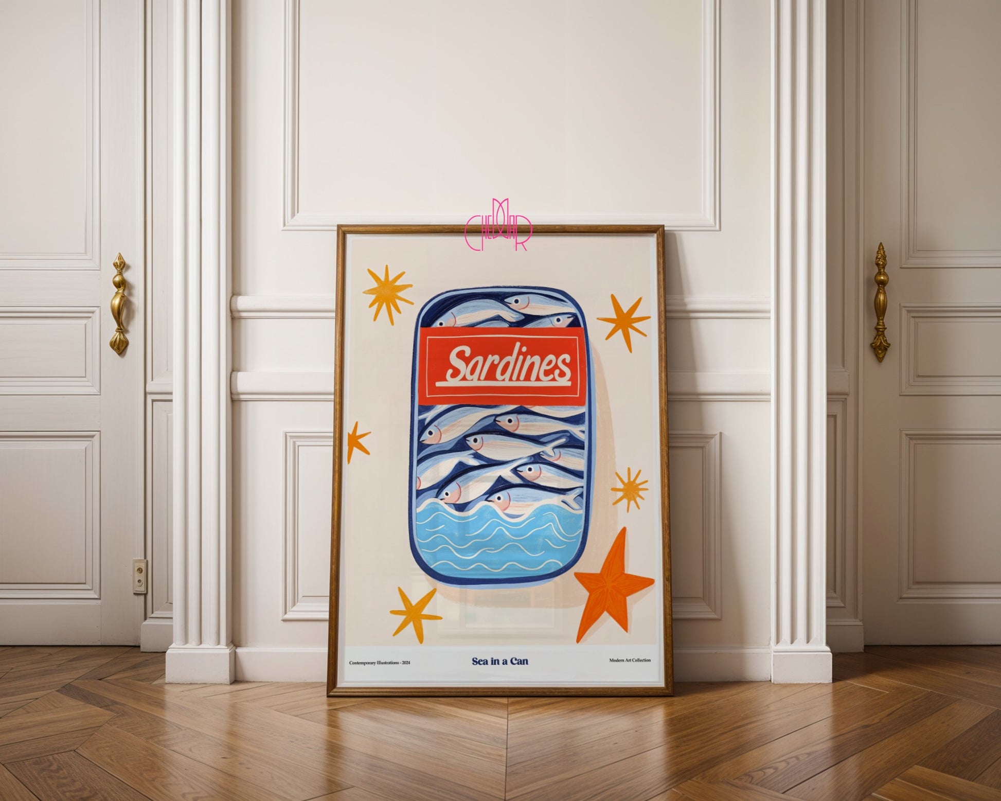 Sardines - the sea in a can poster, modernism, contemporary art