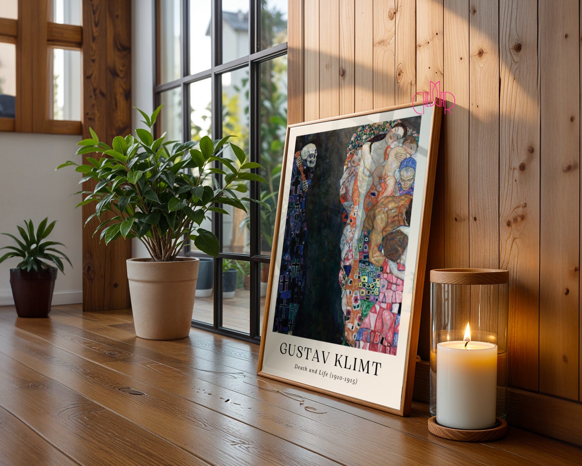 Poster Gustav Klimt Death and Life, Contemporary Art