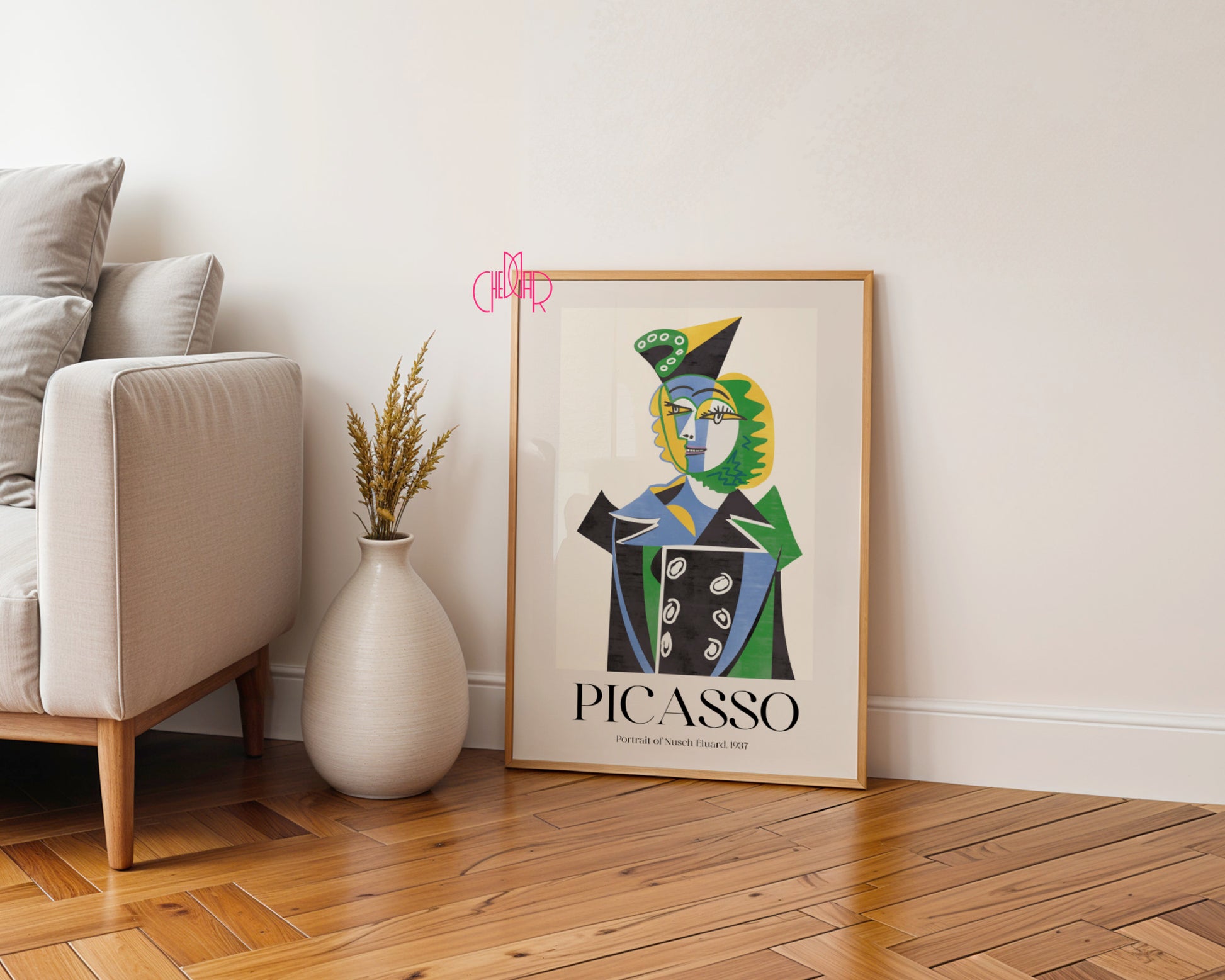 Picasso – Portrait of Nusch Éluard 1937 | Fauve Gallery Poster Cubist vibration of colors and poetic soul