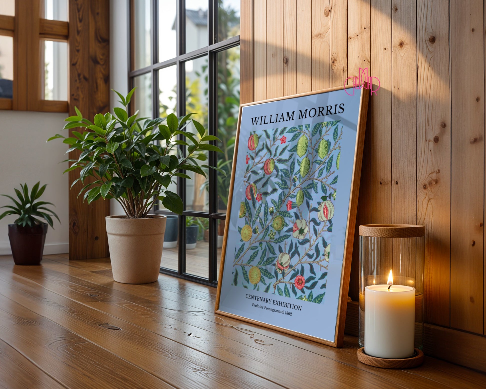 Poster William Morris – Centenary Exhibition, Fruit (Pomegranate) 1862