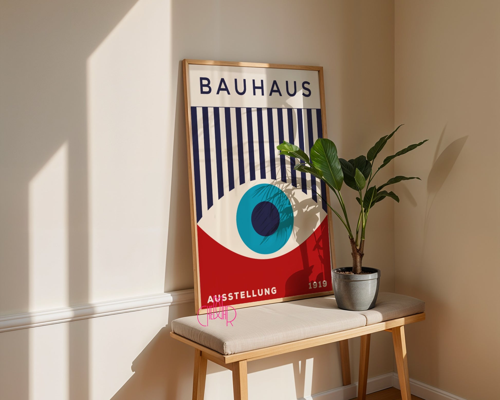 Bauhaus poster "Eye of the Prophet", retro, vintage