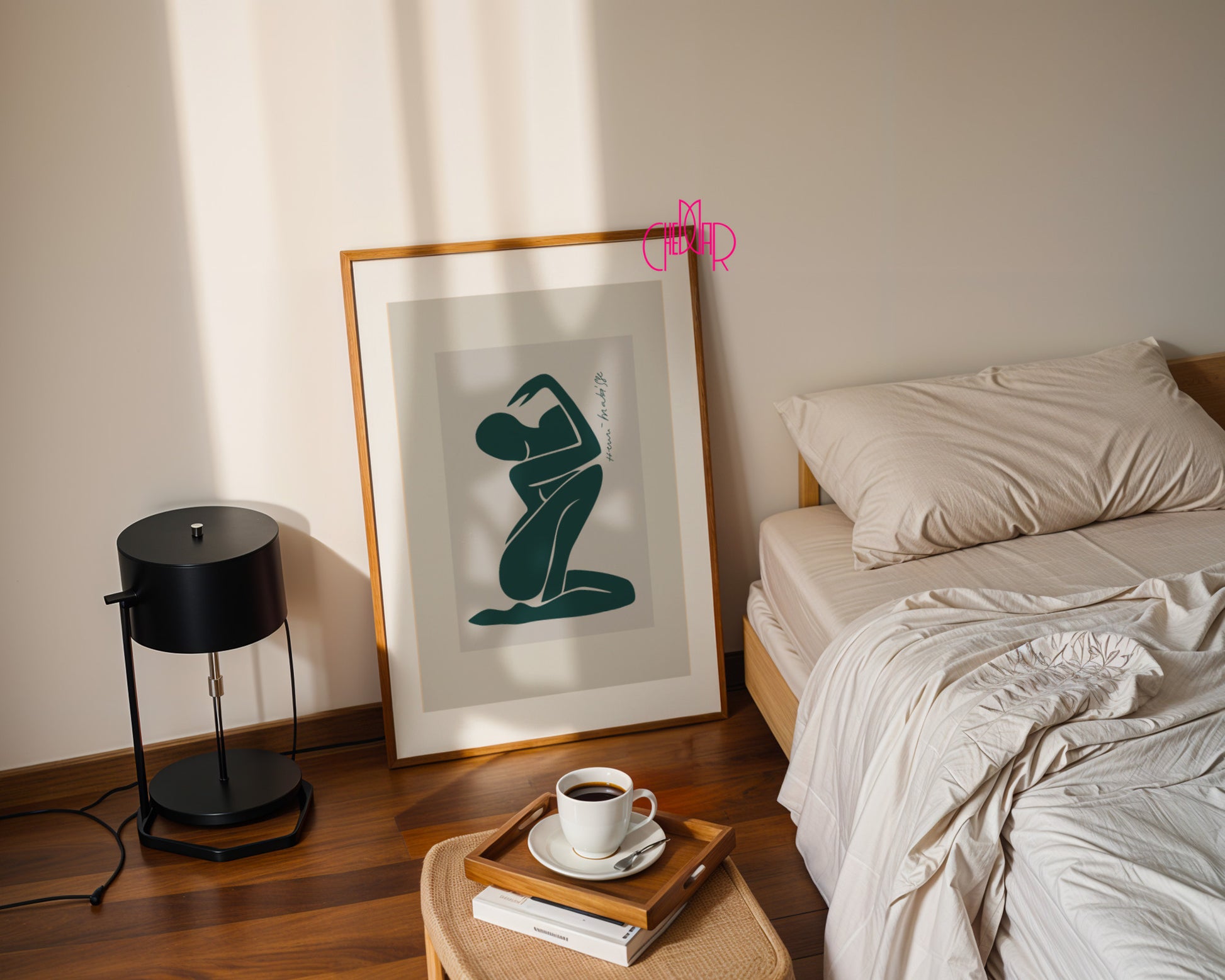 Matisse Green Nude – Minimalist Sage Abstract Poster